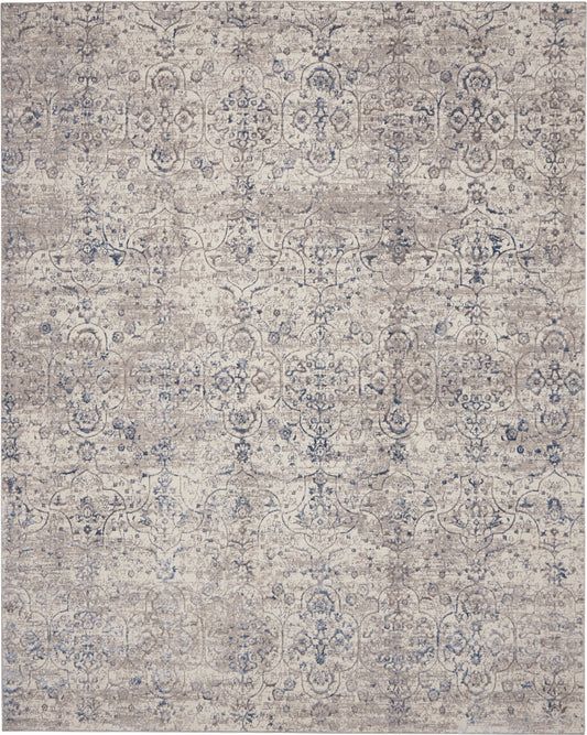 Nourison Royal Terrace  Beige Blue  Contemporary