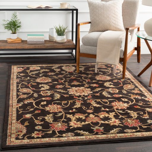 Surya Riley RLY-5025 Black Traditional  Rug