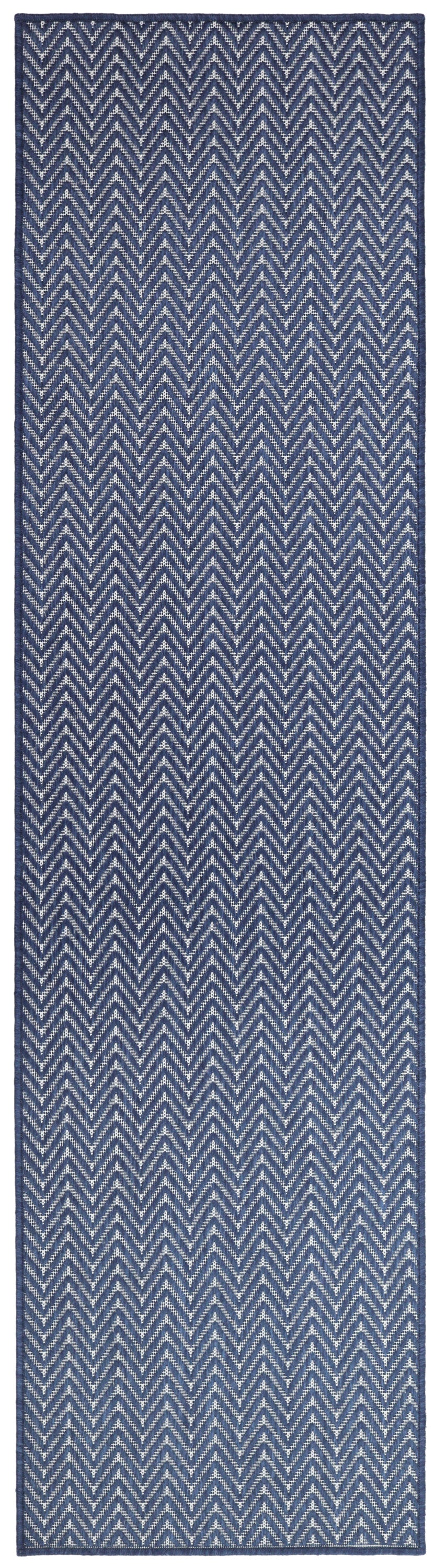 Nourison Home Horizon Indoor/Outdoor HOZ02 Navy Contemporary Power-loomed Rug