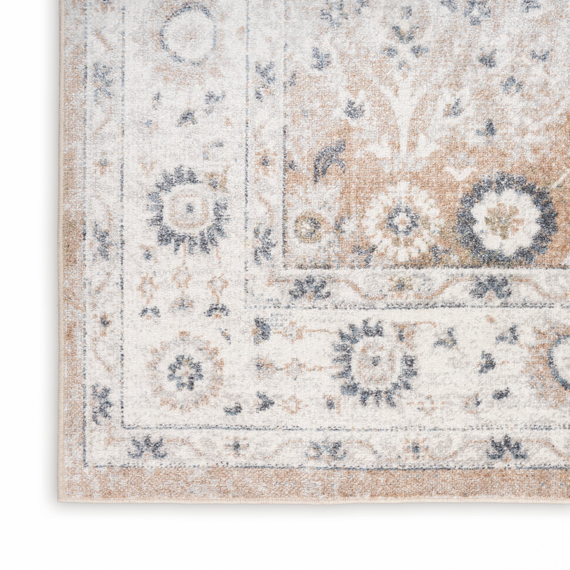 Nourison Home Astra Machine Washable ASW16 Silver Taupe Traditional Machinemade Rug