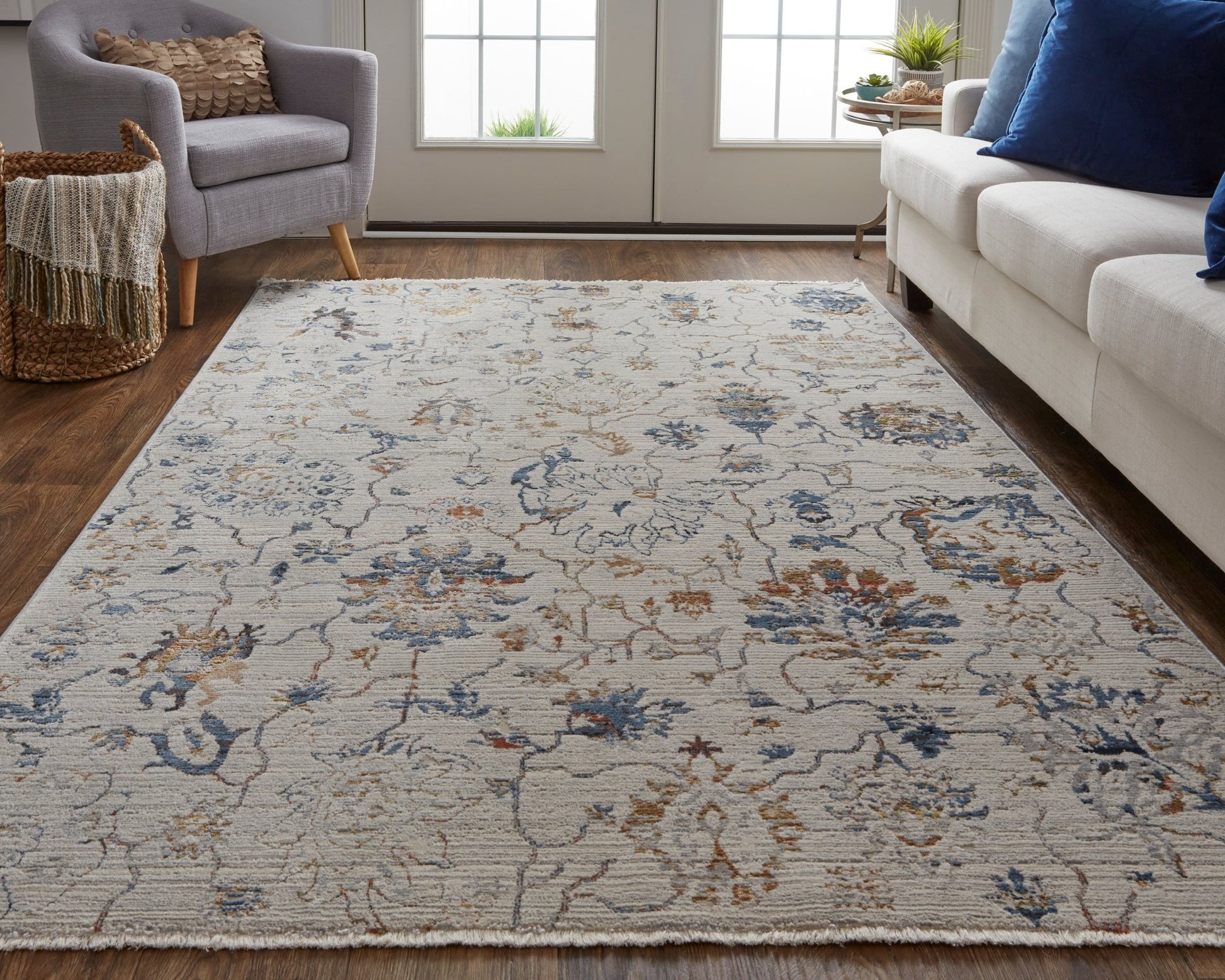 Feizy Kaia 39GPF Ivory Multi Oushak Machine Woven Rug - Rugs - Feizy - Atlanta Designer Rugs