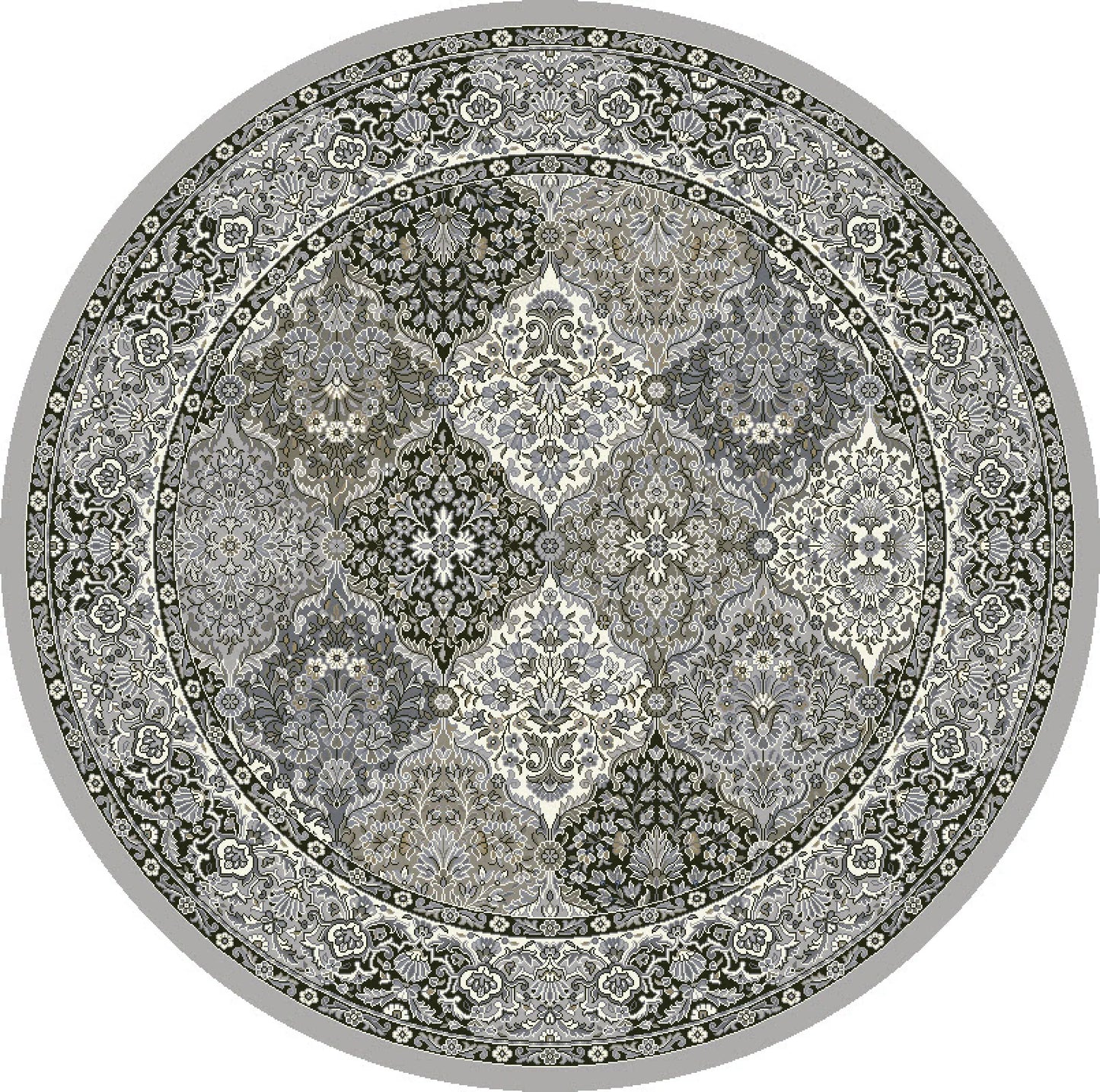 Dynamic Rugs Ancient Garden 57008 Cream Grey Traditional Machine - Made Rug - Rugs - Dynamic Rugs - Atlanta Designer Rugs