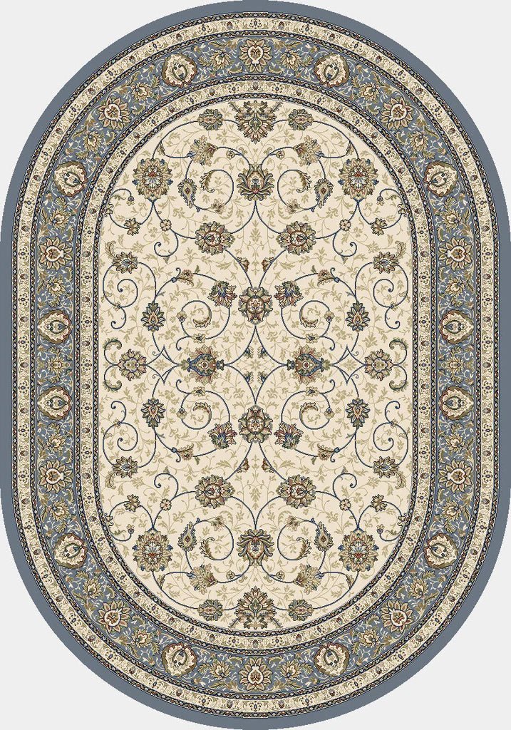 Dynamic Rugs Ancient Garden 57120 Ivory Light Blue Traditional Machine - Made Rug - Rugs - Dynamic Rugs - Atlanta Designer Rugs