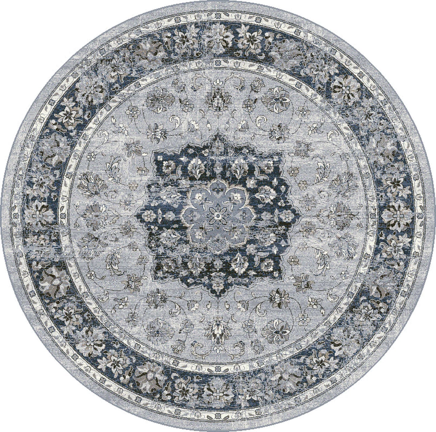 Dynamic Rugs Ancient Garden 57559 Silver Blue Traditional Machine - Made Rug - Rugs - Dynamic Rugs - Atlanta Designer Rugs