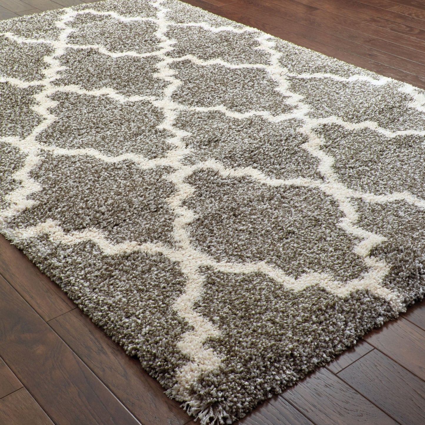 Oriental Weavers Henderson 092E9 Grey Ivory Shag Machinemade Rug