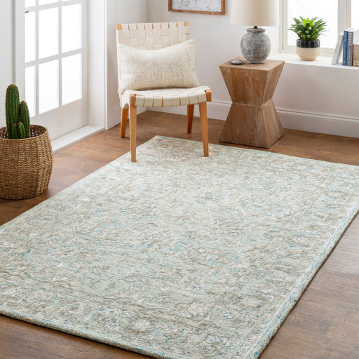 Surya Shelby SBY-1002 Aqua Traditional  Rug