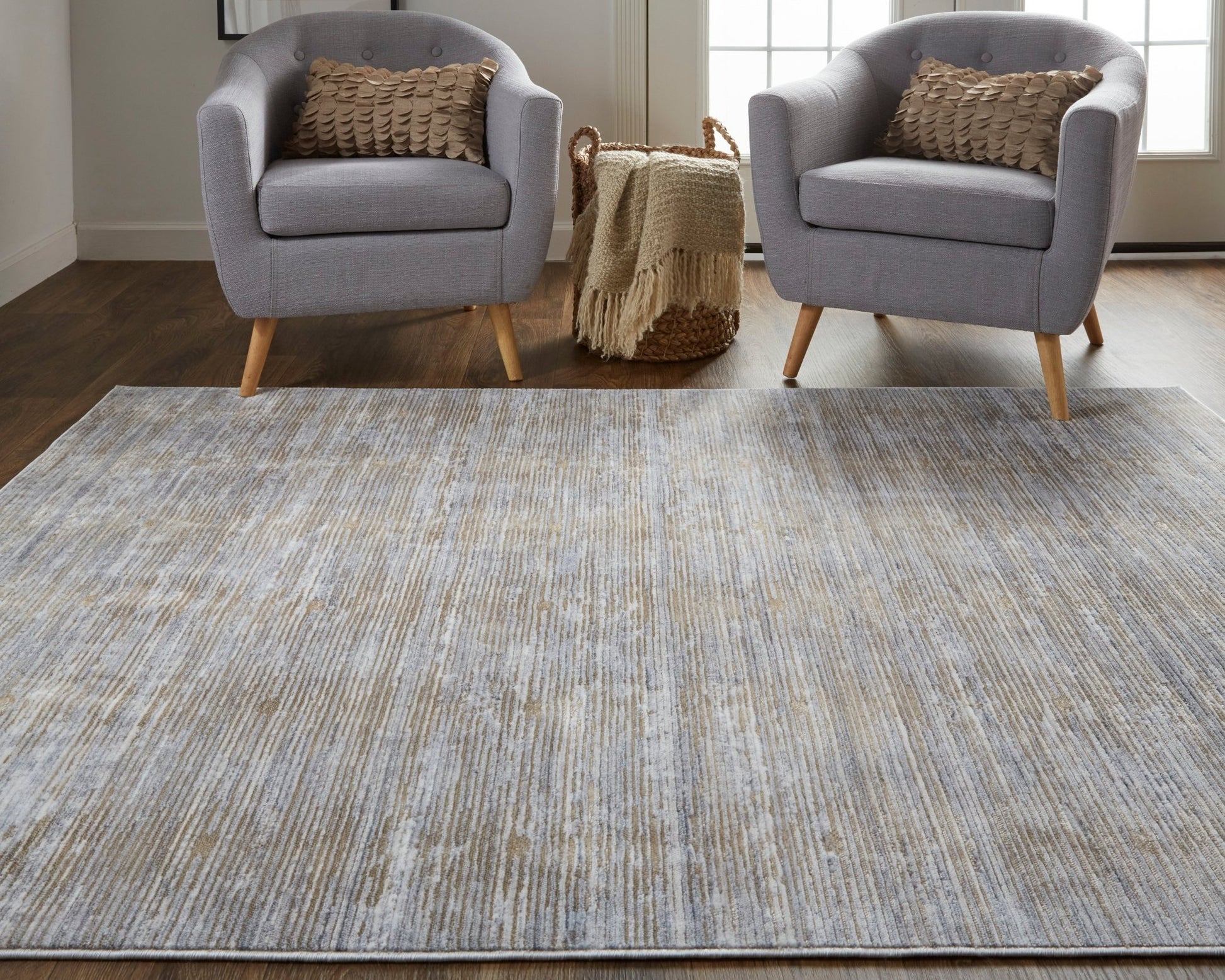 Feizy Laina 39GAF Beige Transitional/Rustic/Casual Machine Woven Rug - Rugs - Feizy - Atlanta Designer Rugs