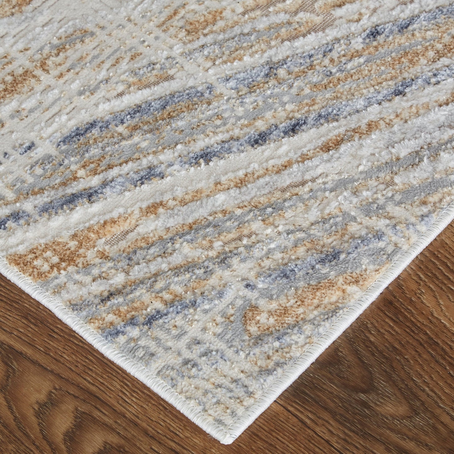 Feizy Laina 39G6F Gray Beige Abstract Machine Woven Rug - Rugs - Feizy - Atlanta Designer Rugs