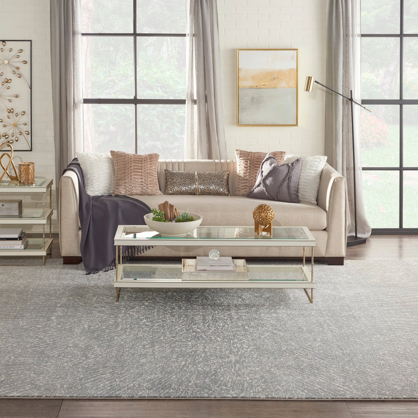 Inspire Me! Home Décor Elegance FAR02 Grey Contemporary Machinemade Rug - Rugs - Inspire Me! Home Décor - Atlanta Designer Rugs