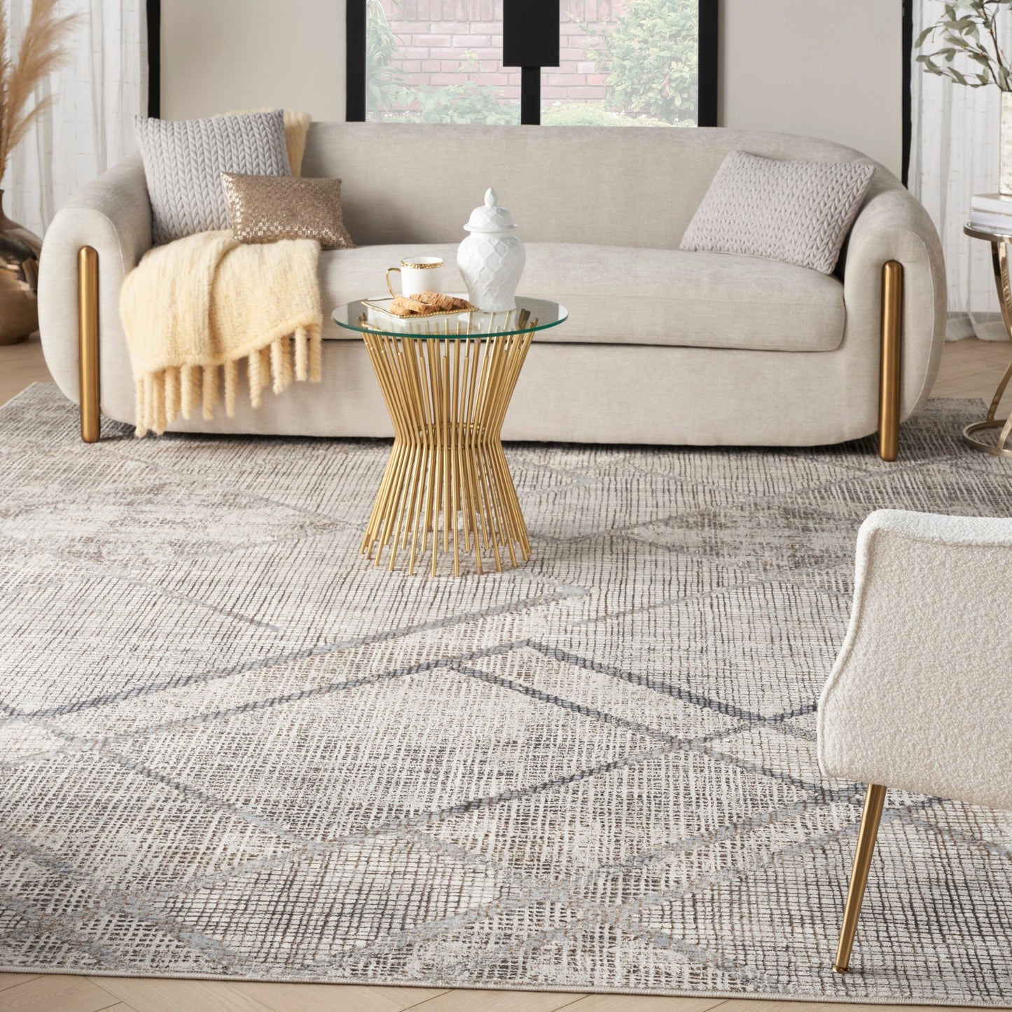 Inspire Me! Home Décor Iliana ILI03 Grey Contemporary Machinemade Rug - Rugs - Inspire Me! Home Décor - Atlanta Designer Rugs