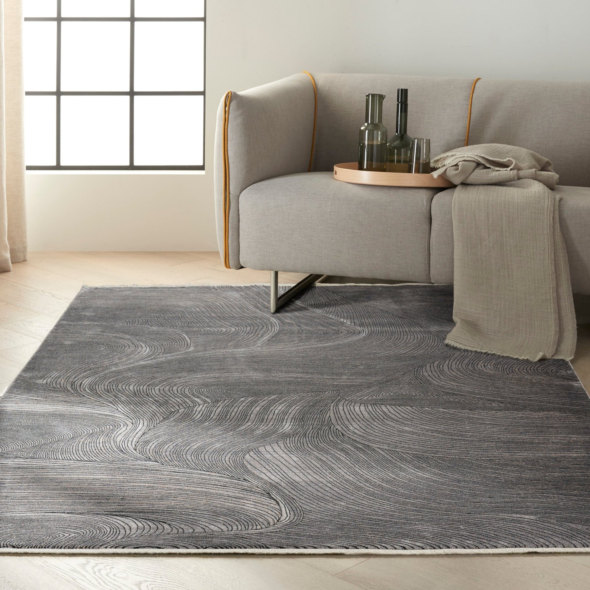 Calvin Klein Balian CK52 Grey Contemporary Woven Rug - Rugs - Calvin Klein - Atlanta Designer Rugs