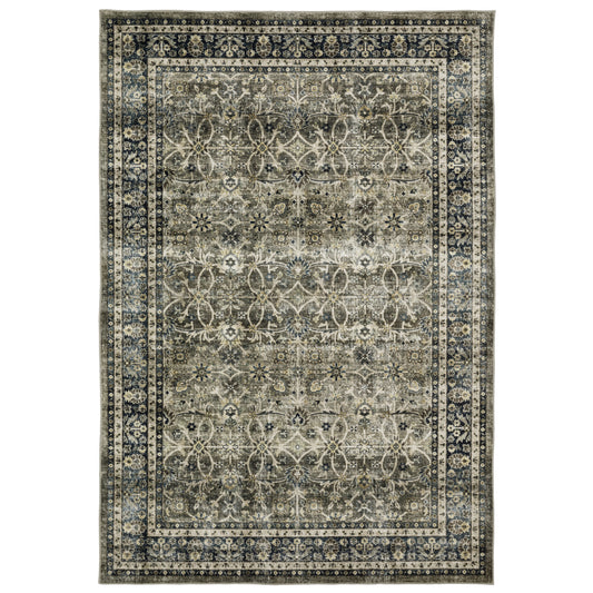 Oriental Weavers Sumter SUM06 Grey Blue Washable Machine-Print Rug