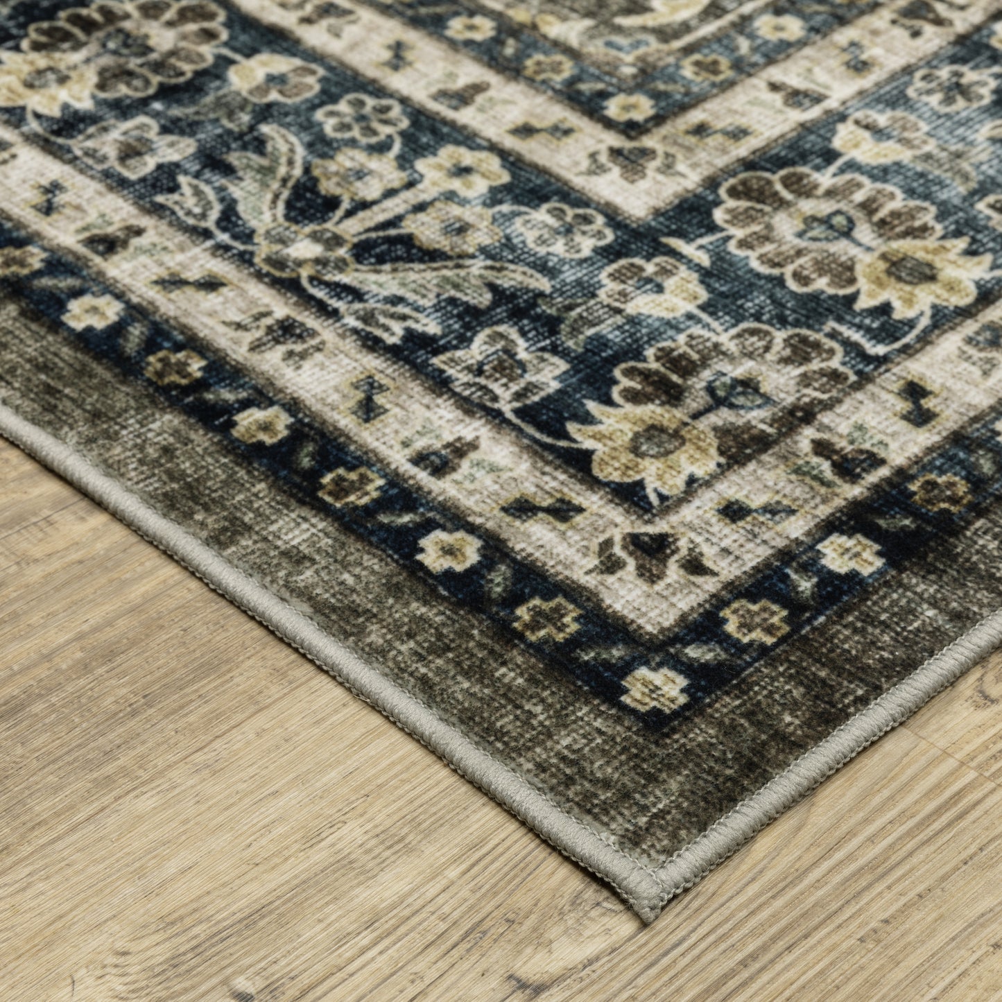 Oriental Weavers Sumter SUM06 Grey Blue Washable Machine-Print Rug