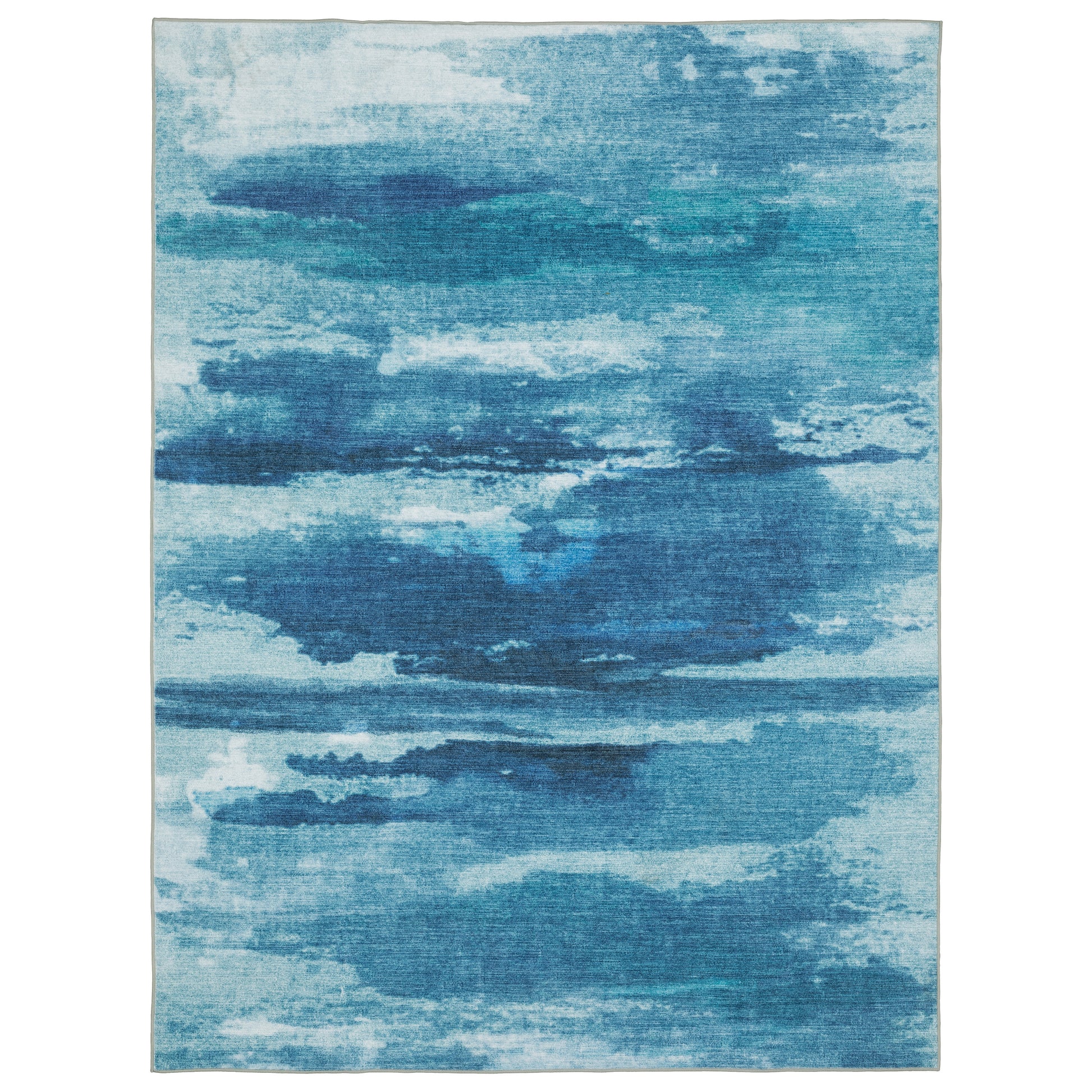 Oriental Weavers Sumter SUM10 Blue Washable Machine-Print Rug