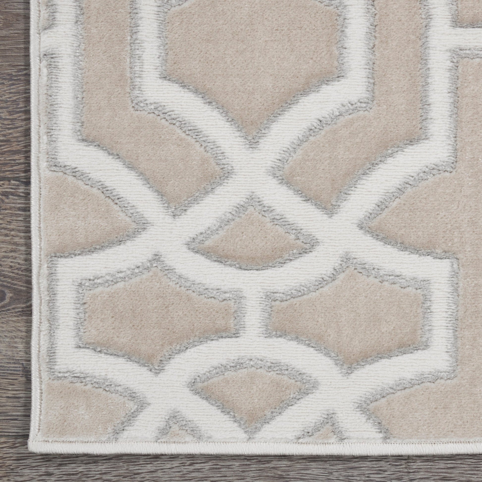 Inspire Me! Home Décor Joli IMHR2 Beige White Contemporary Machinemade Rug - Rugs - Inspire Me! Home Décor - Atlanta Designer Rugs