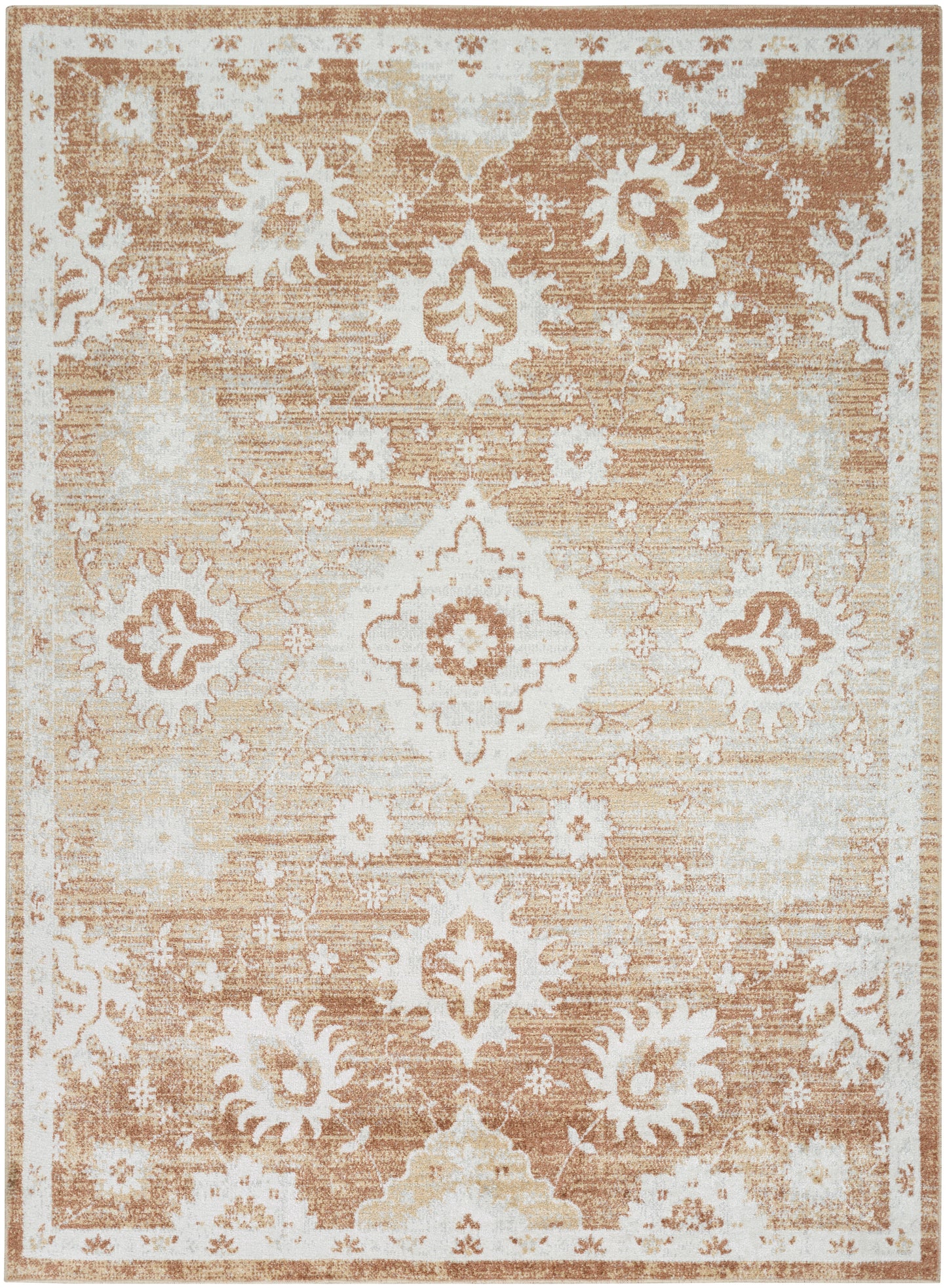 Nourison Home Astra Machine Washable ASW19 Copper Traditional Power-Loomed Rug