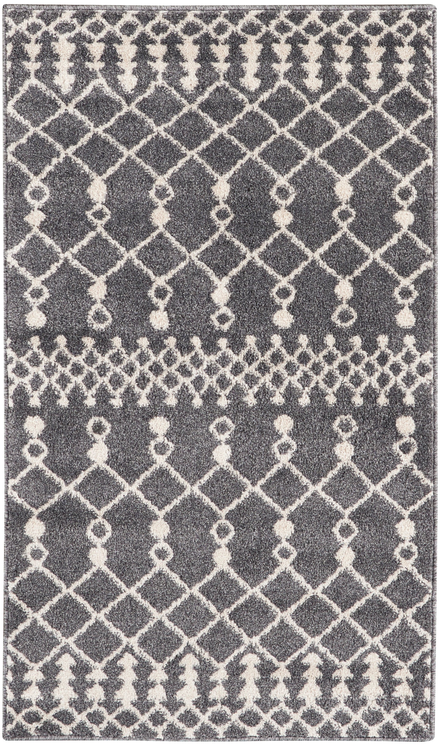 Nourison Home Palermo PMR03 Charcoal Ivory Contemporary Power-Loomed Rug