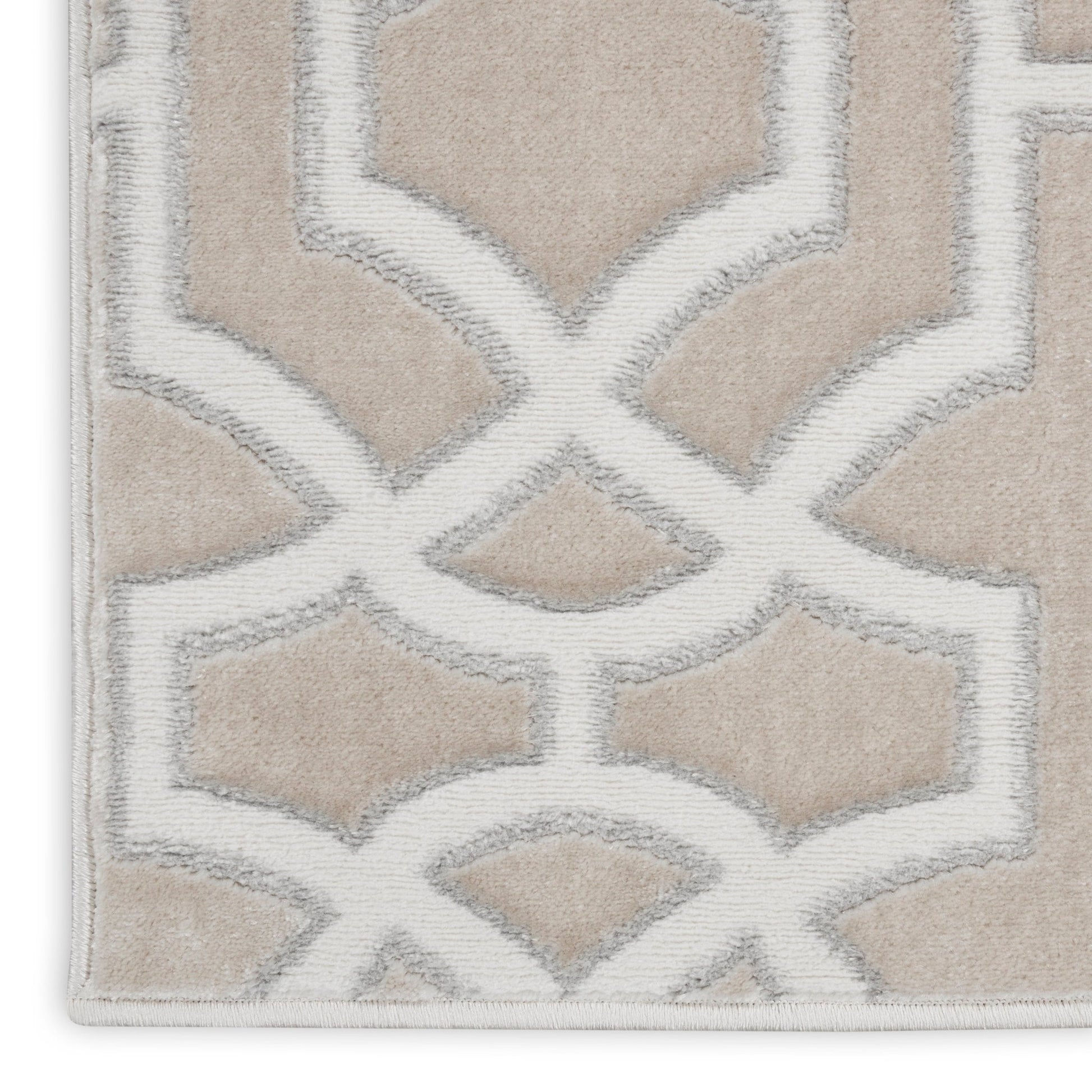 Inspire Me! Home Décor Joli IMHR2 Beige White Contemporary Machinemade Rug - Rugs - Inspire Me! Home Décor - Atlanta Designer Rugs