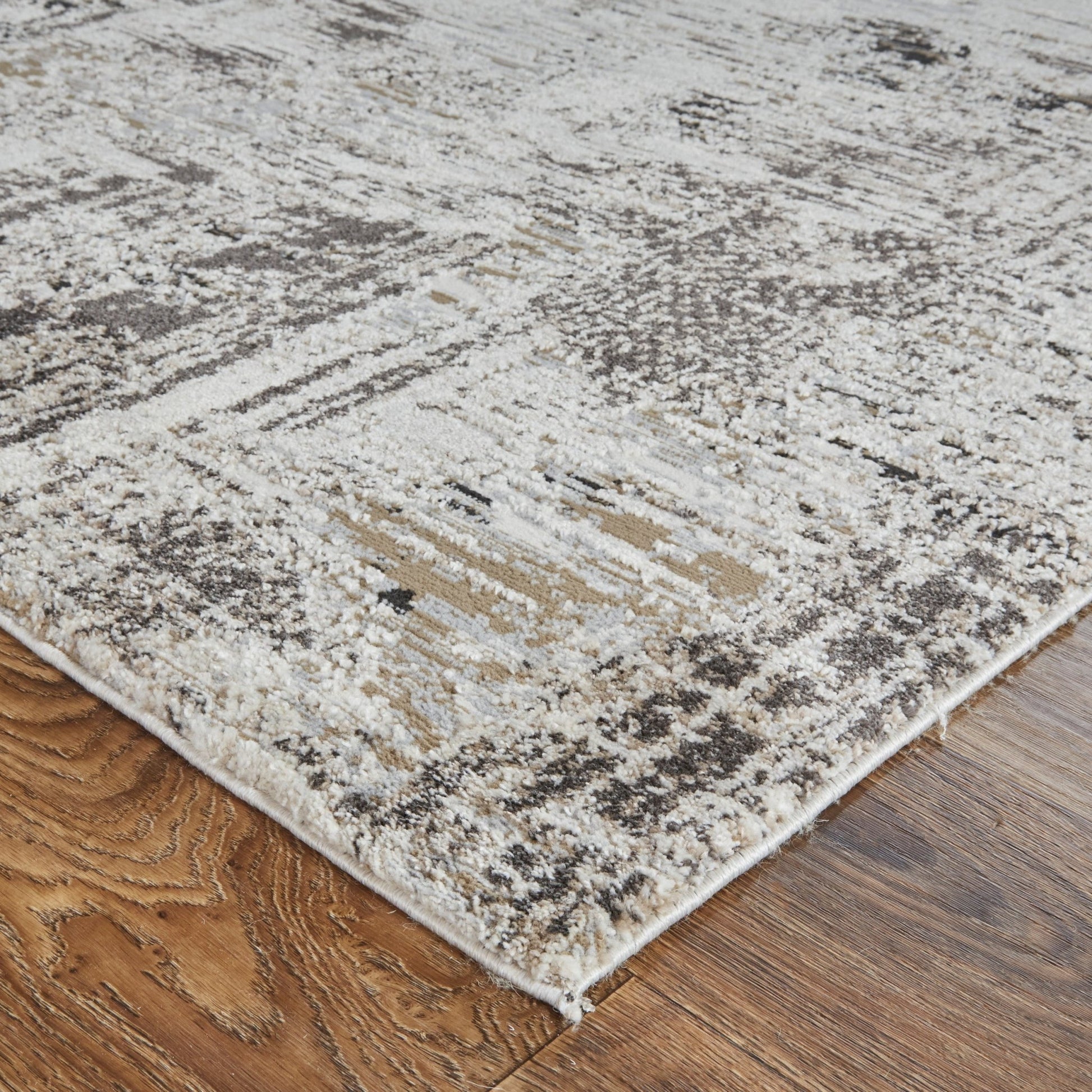 Feizy Vancouver 39FHF Ivory Charcoal Modern/Industrial Rug - Rugs - Feizy - Atlanta Designer Rugs