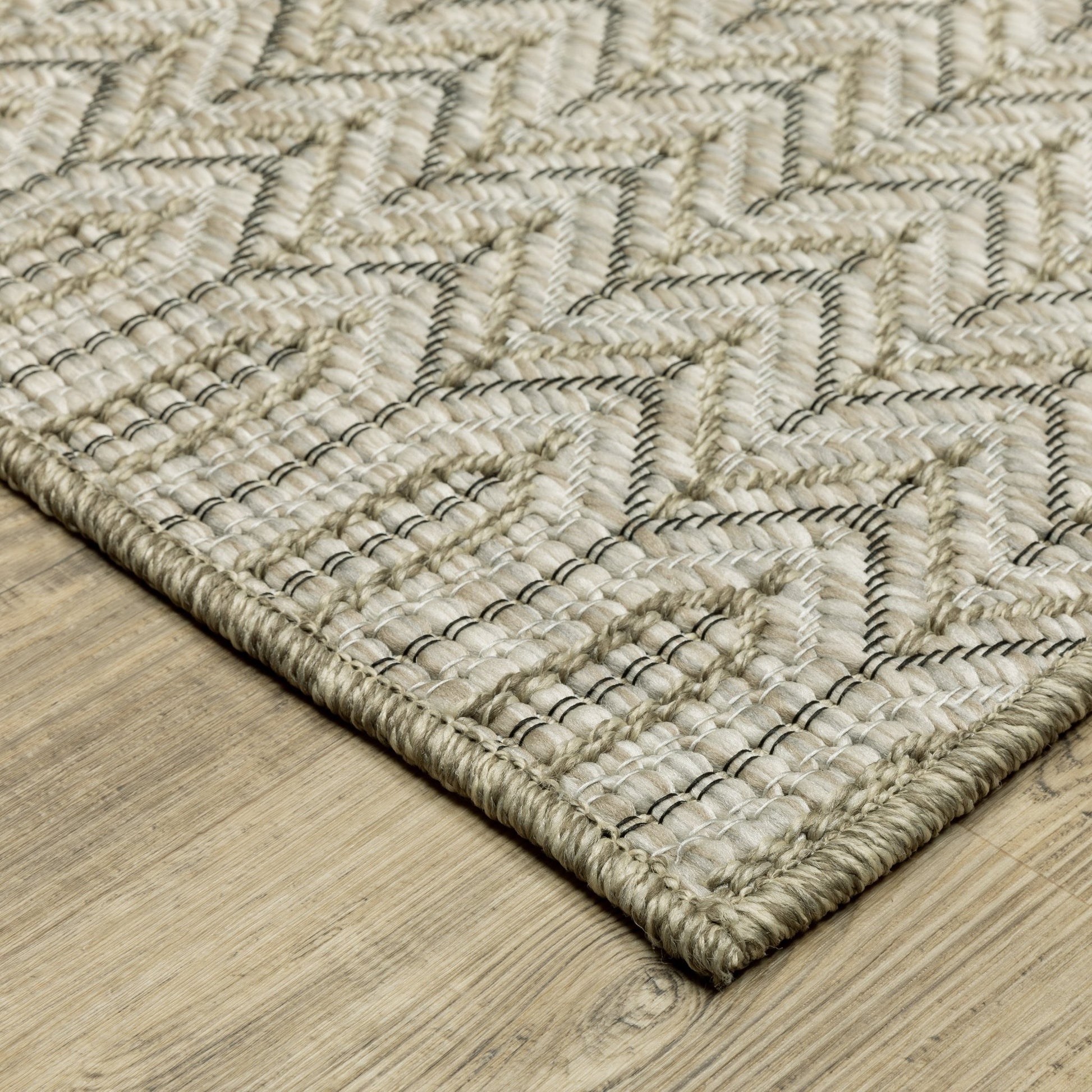 Oriental Weavers Tortuga TR09A Beige Black Casual Power - Loomed Rug - Rugs - Oriental Weavers - Atlanta Designer Rugs