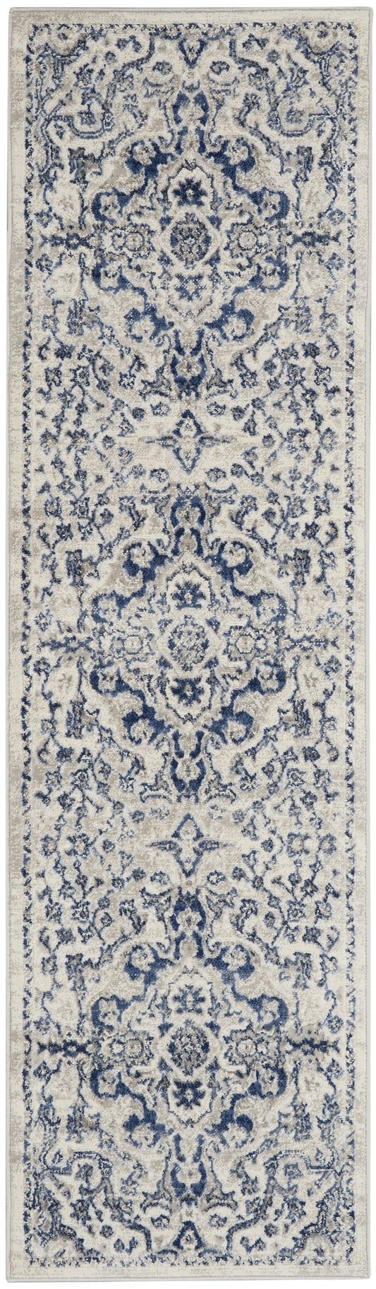 Nourison Home Cyrus  Ivory Blue  Traditional