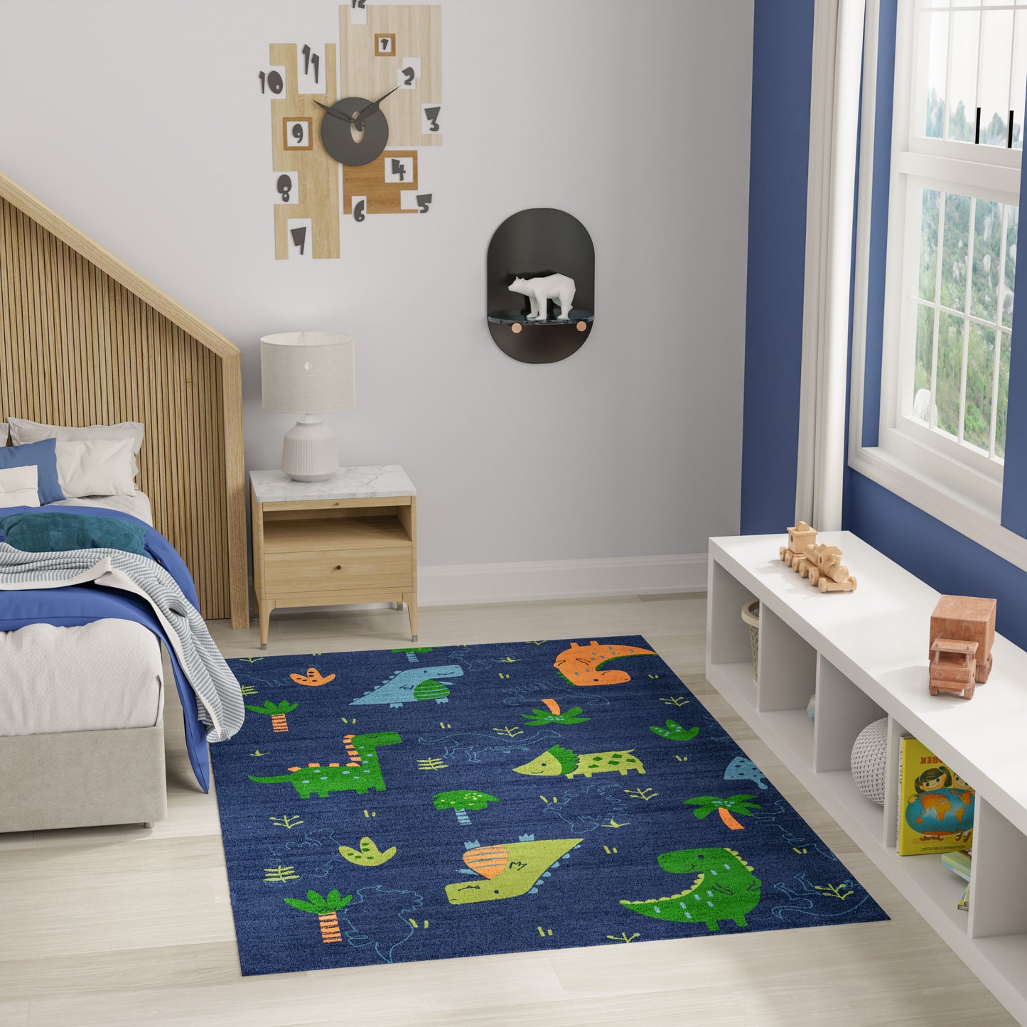 Nourison Home Imagination  Navy Multicolor  Contemporary