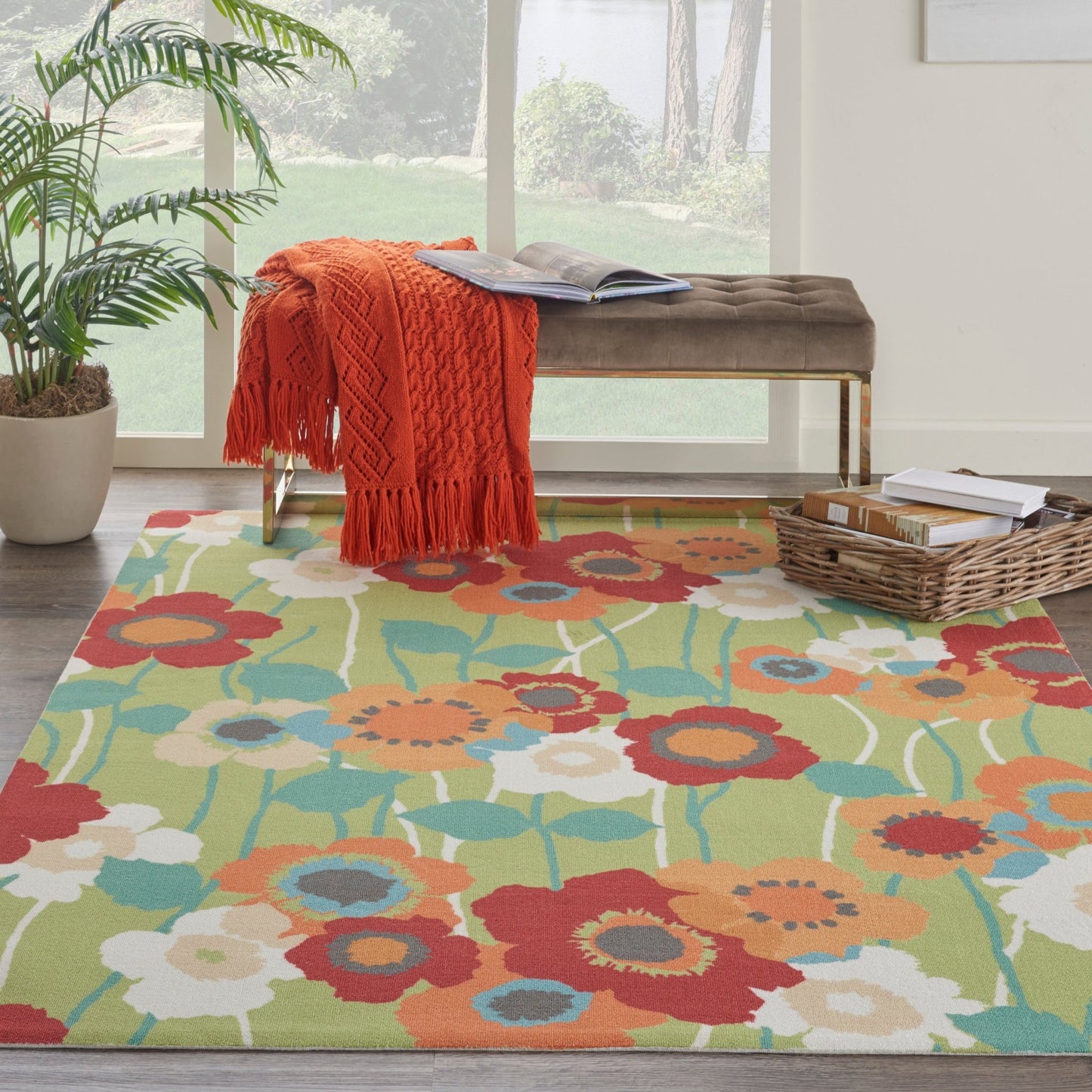 Waverly Sun N Shade SND27 Seaglass Contemporary Machinemade Rug - Rugs - Waverly - Atlanta Designer Rugs