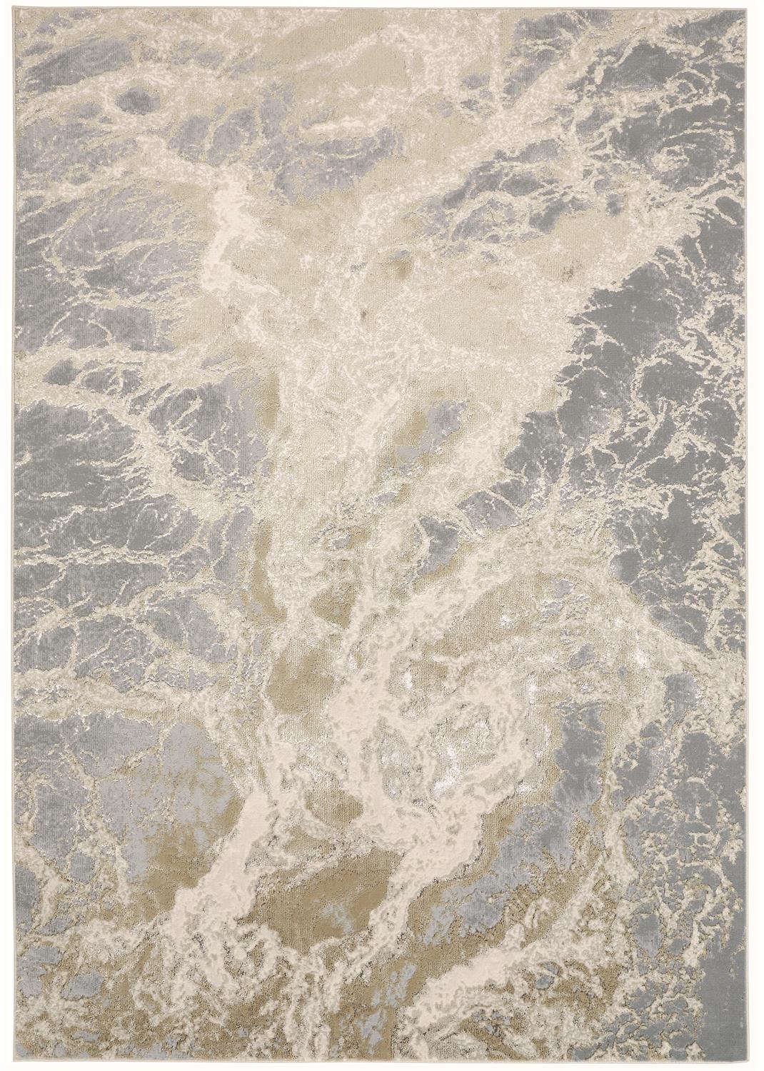 Feizy Aura 3563F Beige Gray Marble Machine Woven Rug - Rugs - Feizy - Atlanta Designer Rugs