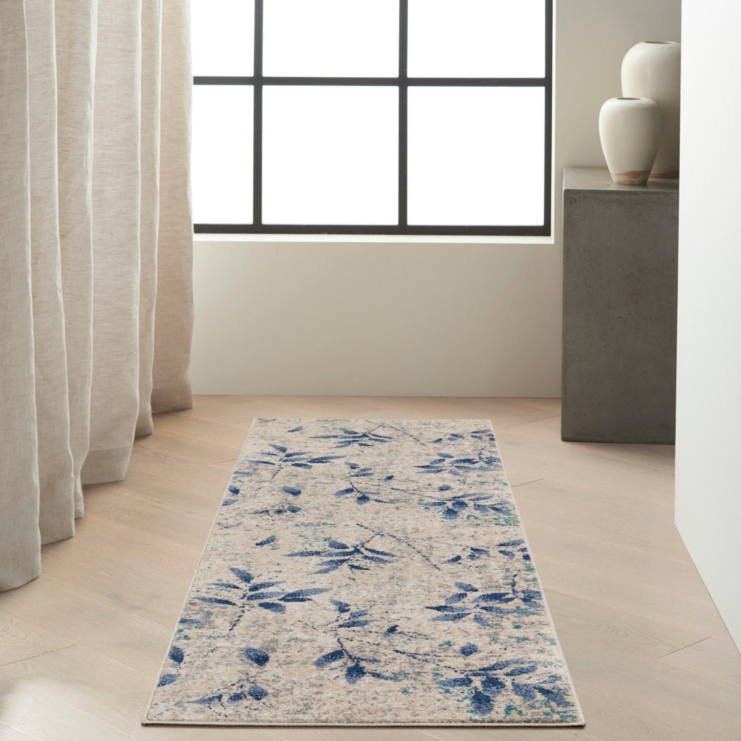 Calvin Klein River Flow RFV03 Beige Navy Contemporary Machinemade Rug - Rugs - Calvin Klein - Atlanta Designer Rugs