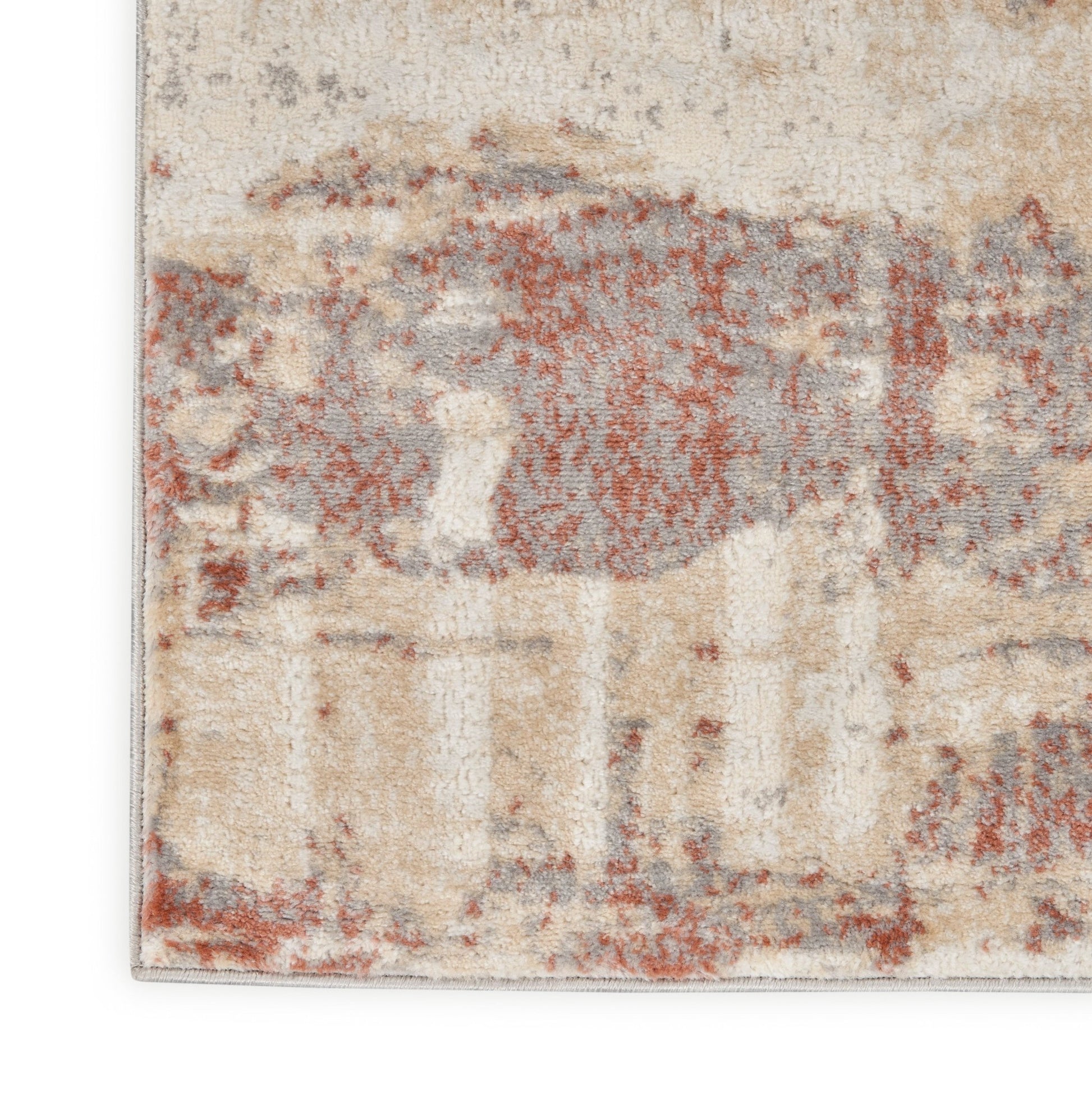 Calvin Klein Ck005 Enchanting ECH02 Grey Rust Contemporary Machinemade Rug - Rugs - Calvin Klein - Atlanta Designer Rugs