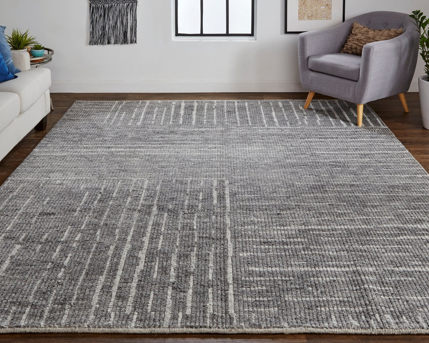 Feizy Alford 6913F Charcoal Modern/Mid - Century Modern/Indu Hand Knotted Rug - Rugs - Feizy - Atlanta Designer Rugs