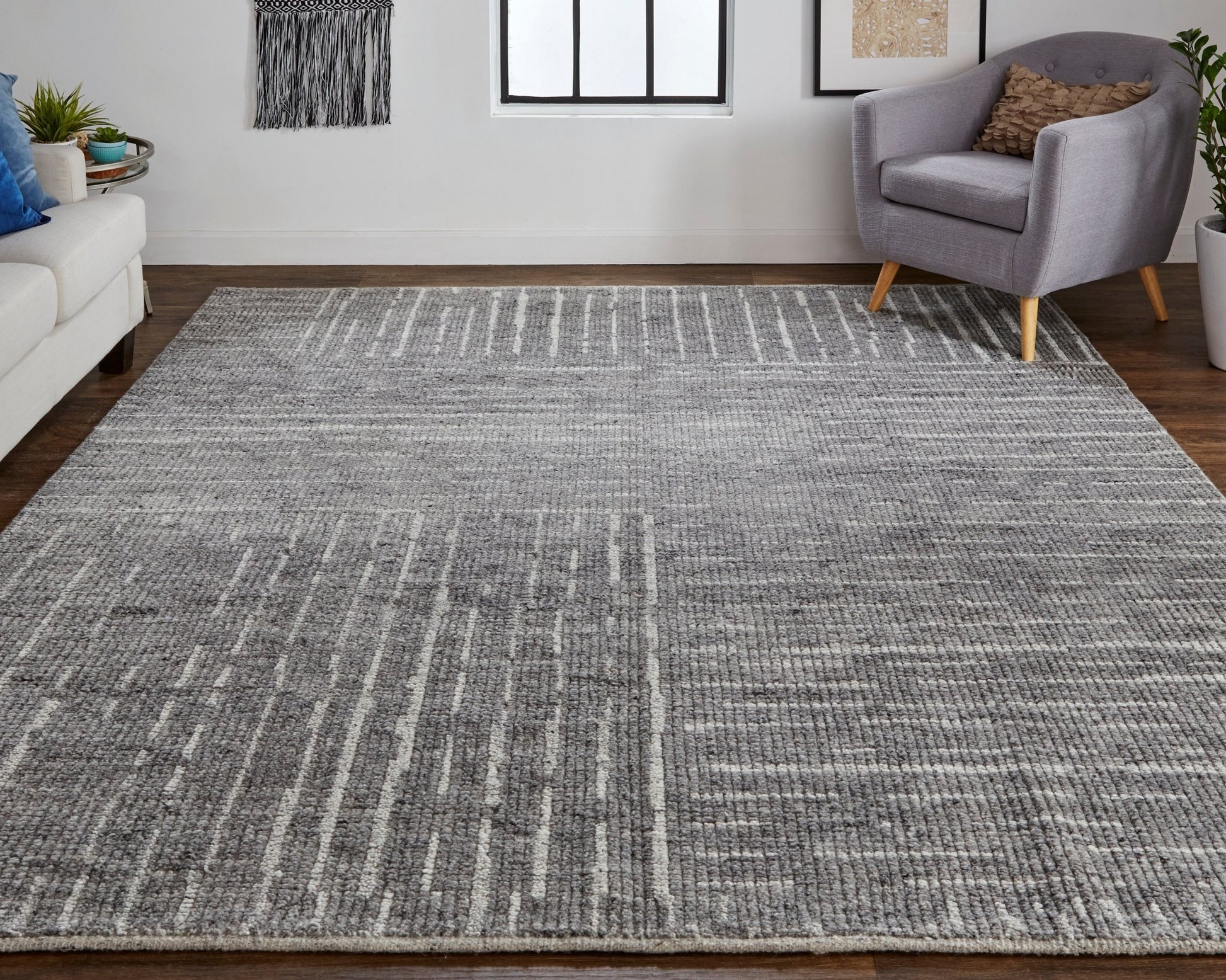 Feizy Alford 6913F Charcoal Modern/Mid - Century Modern/Indu Hand Knotted Rug - Rugs - Feizy - Atlanta Designer Rugs