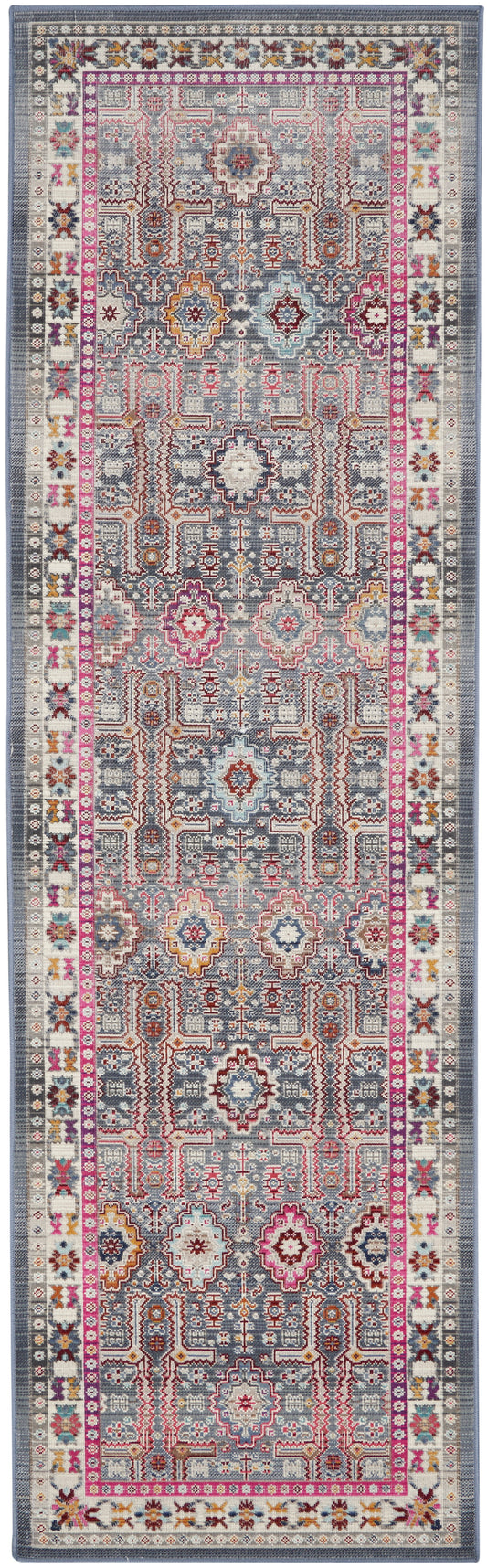 Nourison Home Vintage Kashan  Grey Multi  Transitional