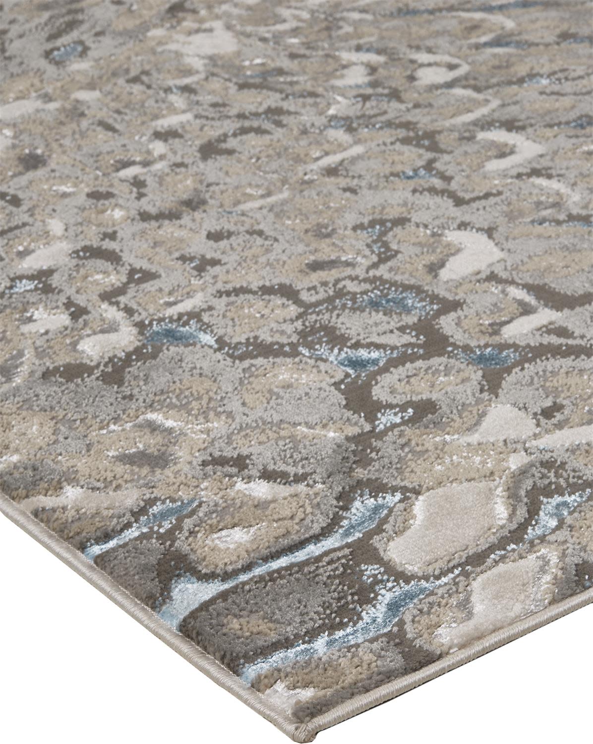 Feizy Azure 3403F Blue Silver Modern/Industrial Machinemade Rug - Rugs - Feizy - Atlanta Designer Rugs