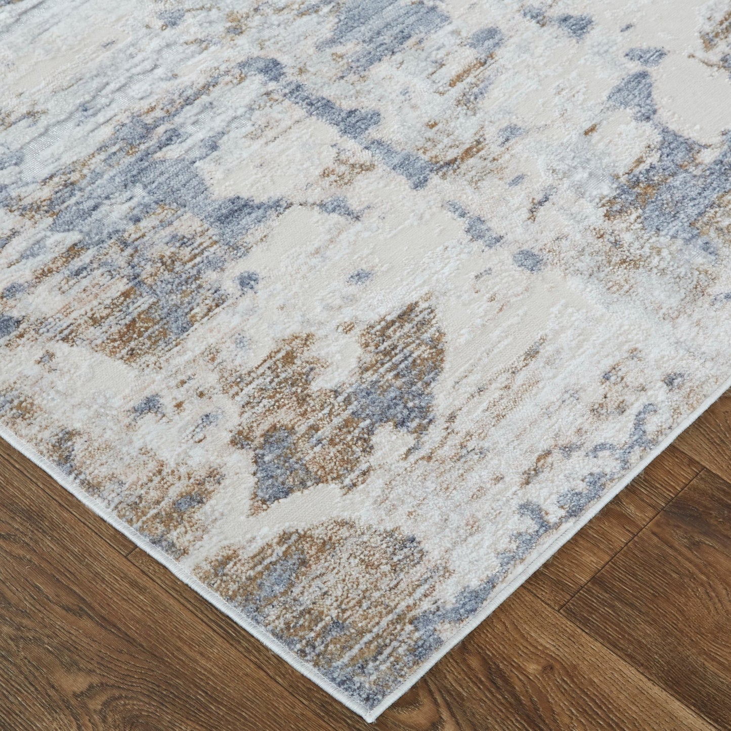 Feizy Laina 39GHF Blue Ivory Transitional/Industrial/Casual Machine Woven Rug - Rugs - Feizy - Atlanta Designer Rugs