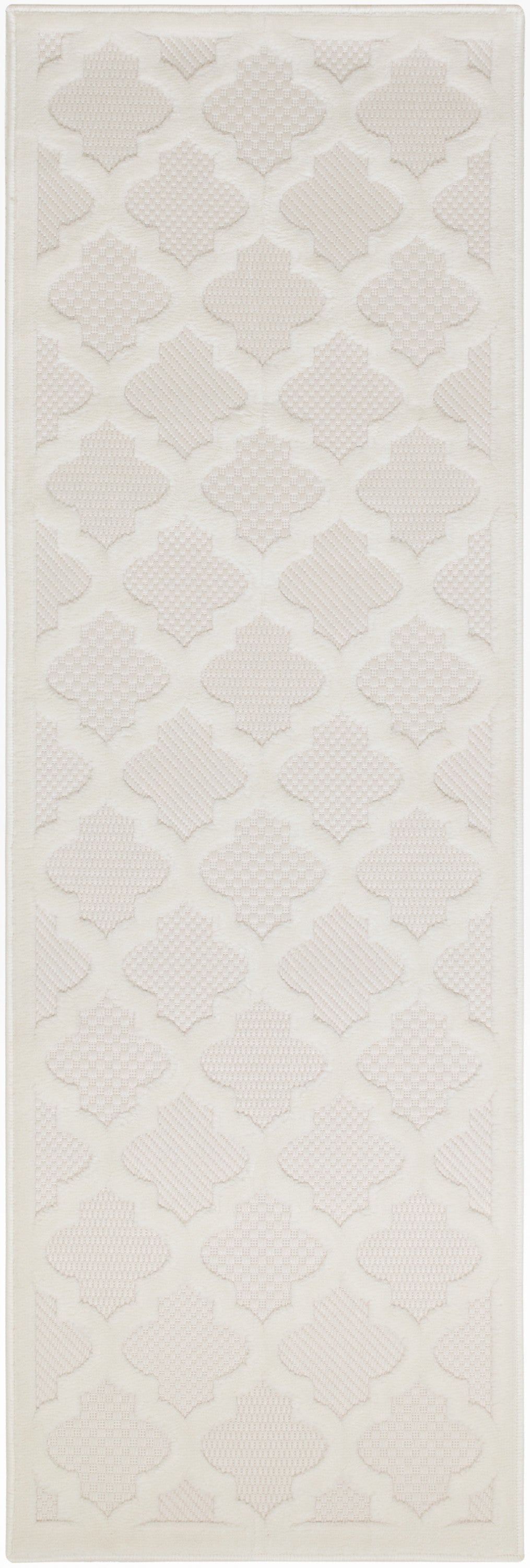 Nourison Home Easy Care NES01 Ivory White Contemporary Flat Weave Rug