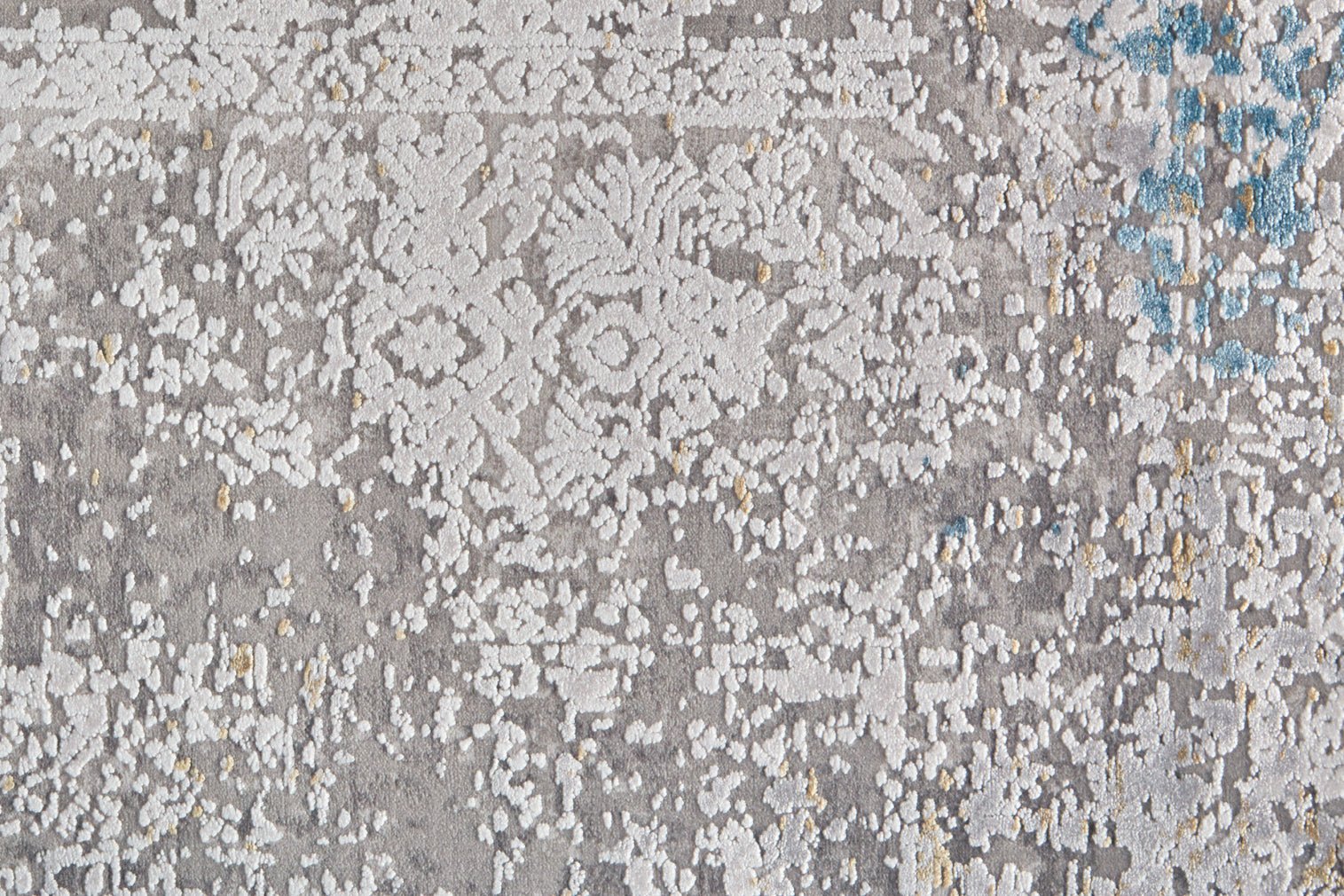 Feizy Cadiz 3889F Ivory Blue Modern/Industrial/Luxury & Gla Machine Woven Rug - Rugs - Feizy - Atlanta Designer Rugs