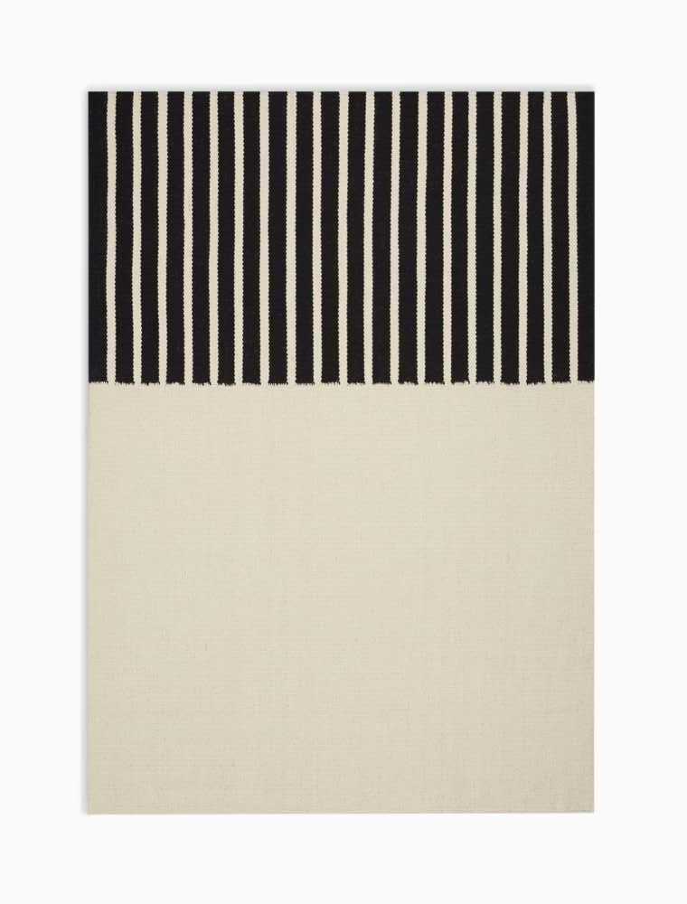 Calvin Klein Nashville CK750 Ivory Black Contemporary Flat Weave Rug - Rugs - Calvin Klein - Atlanta Designer Rugs