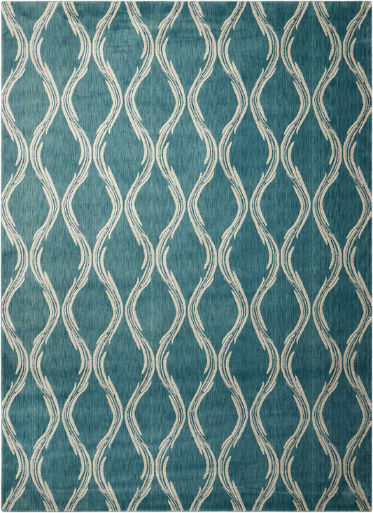 Nourison Home Tranquility  Aqua  Transitional