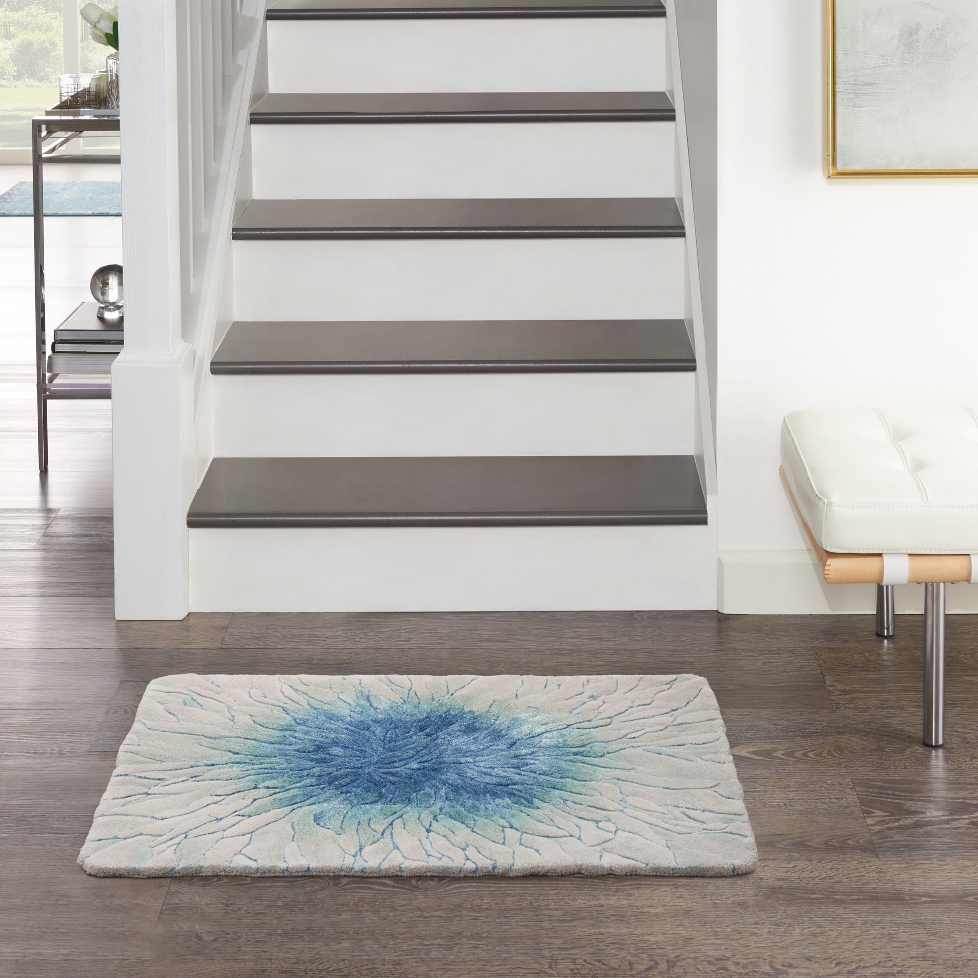 Nourison Home Prismatic  Blue  Contemporary