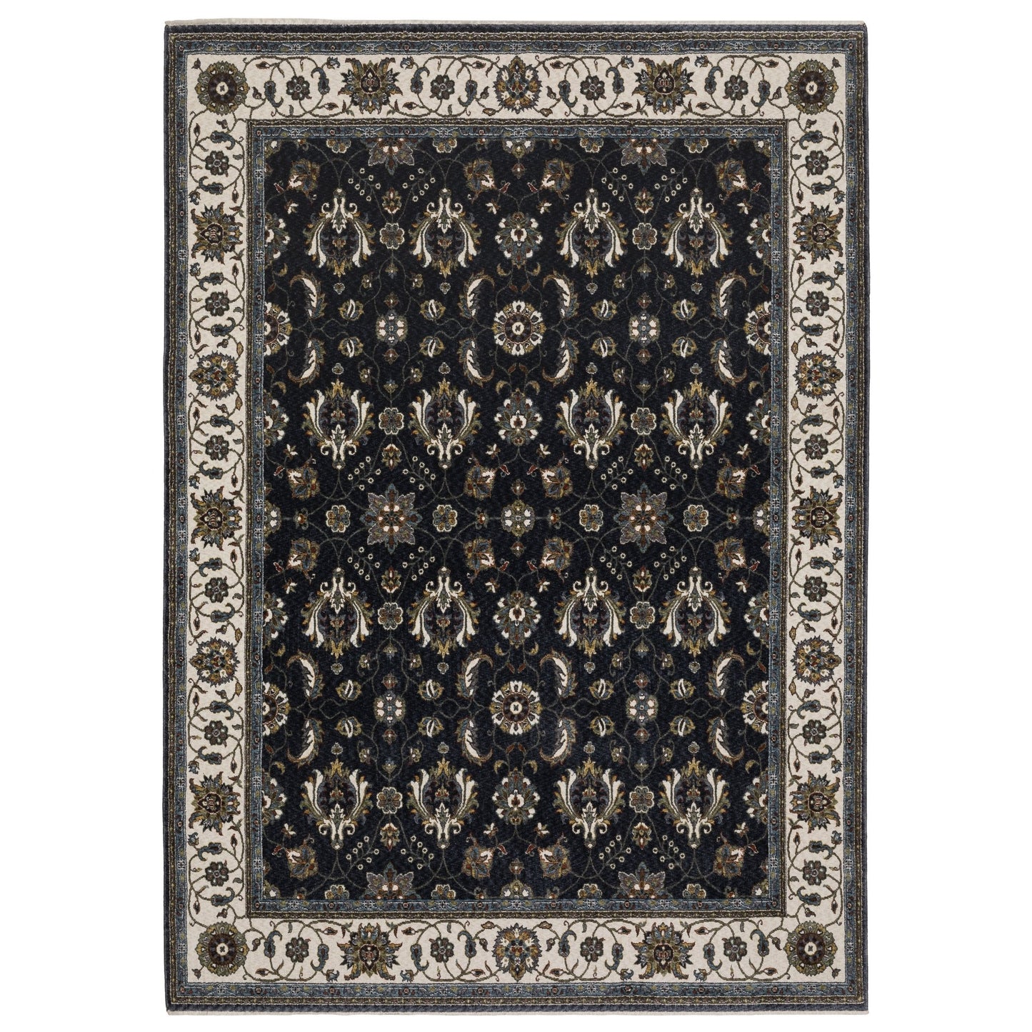 Oriental Weavers Vivian VI03A Blue Ivory Traditional Power - Loomed Rug - Rugs - Oriental Weavers - Atlanta Designer Rugs