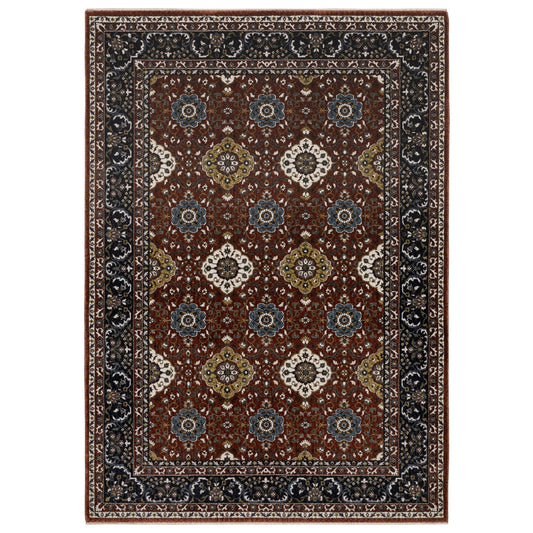 Oriental Weavers Vivian VI04B Red Navy Traditional Power - Loomed Rug - Rugs - Oriental Weavers - Atlanta Designer Rugs