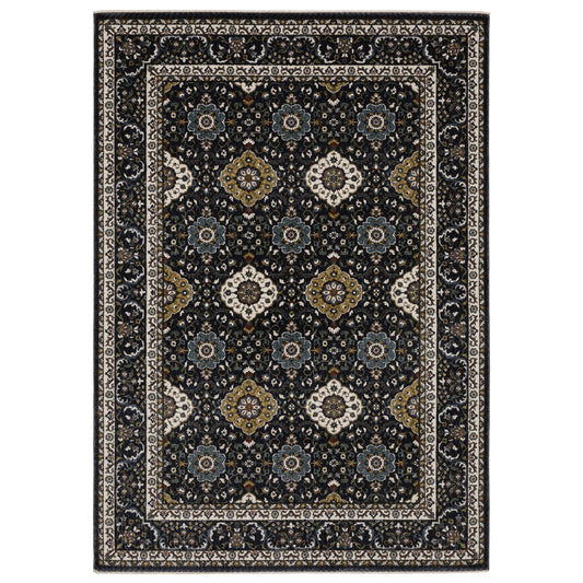 Oriental Weavers Vivian VI04C Navy Gold Traditional Power - Loomed Rug - Rugs - Oriental Weavers - Atlanta Designer Rugs