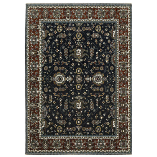 Oriental Weavers Vivian VI05A Navy Red Traditional Power - Loomed Rug - Rugs - Oriental Weavers - Atlanta Designer Rugs