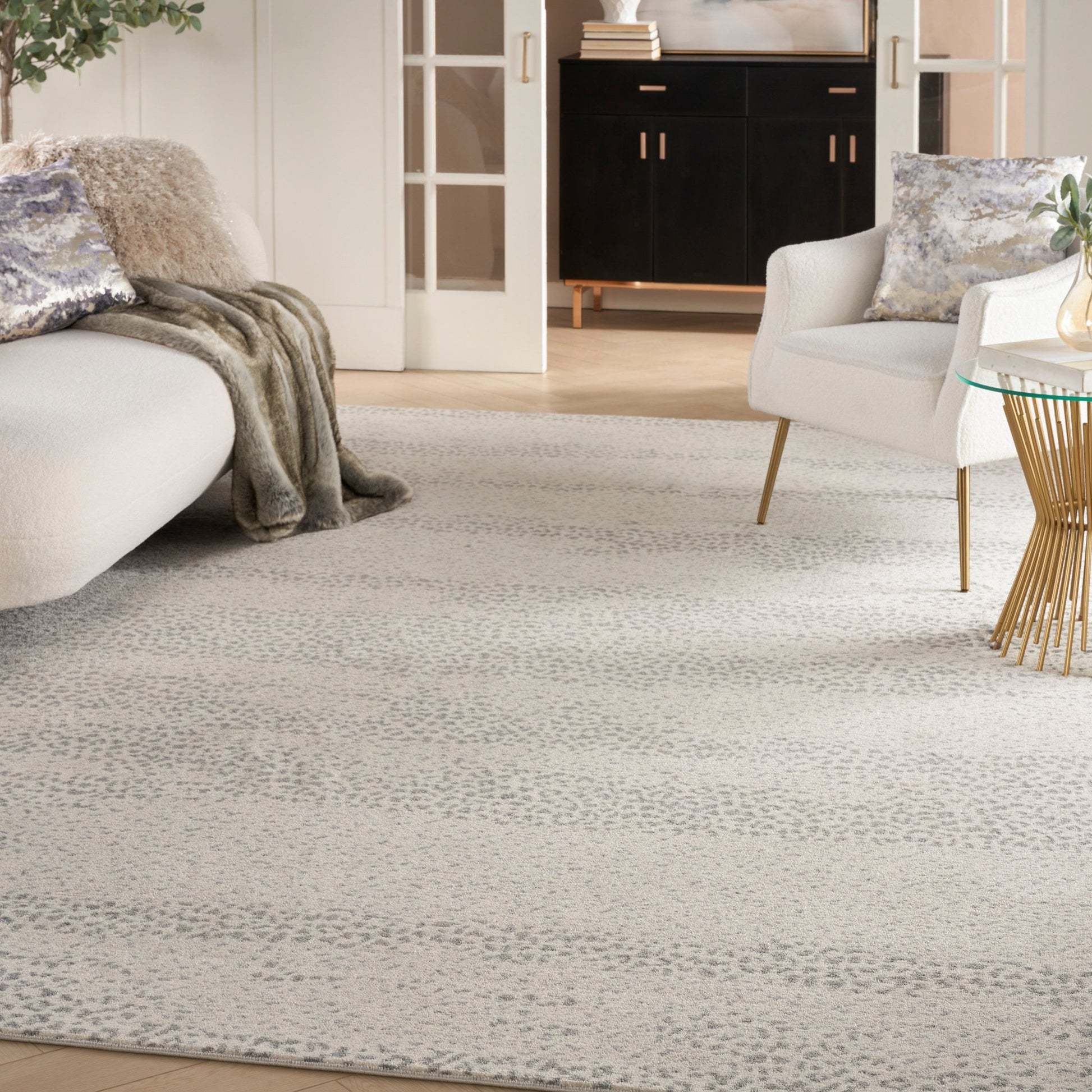 Inspire Me! Home Décor Elegance FAR03 Beige Grey Contemporary Machinemade Rug - Rugs - Inspire Me! Home Décor - Atlanta Designer Rugs