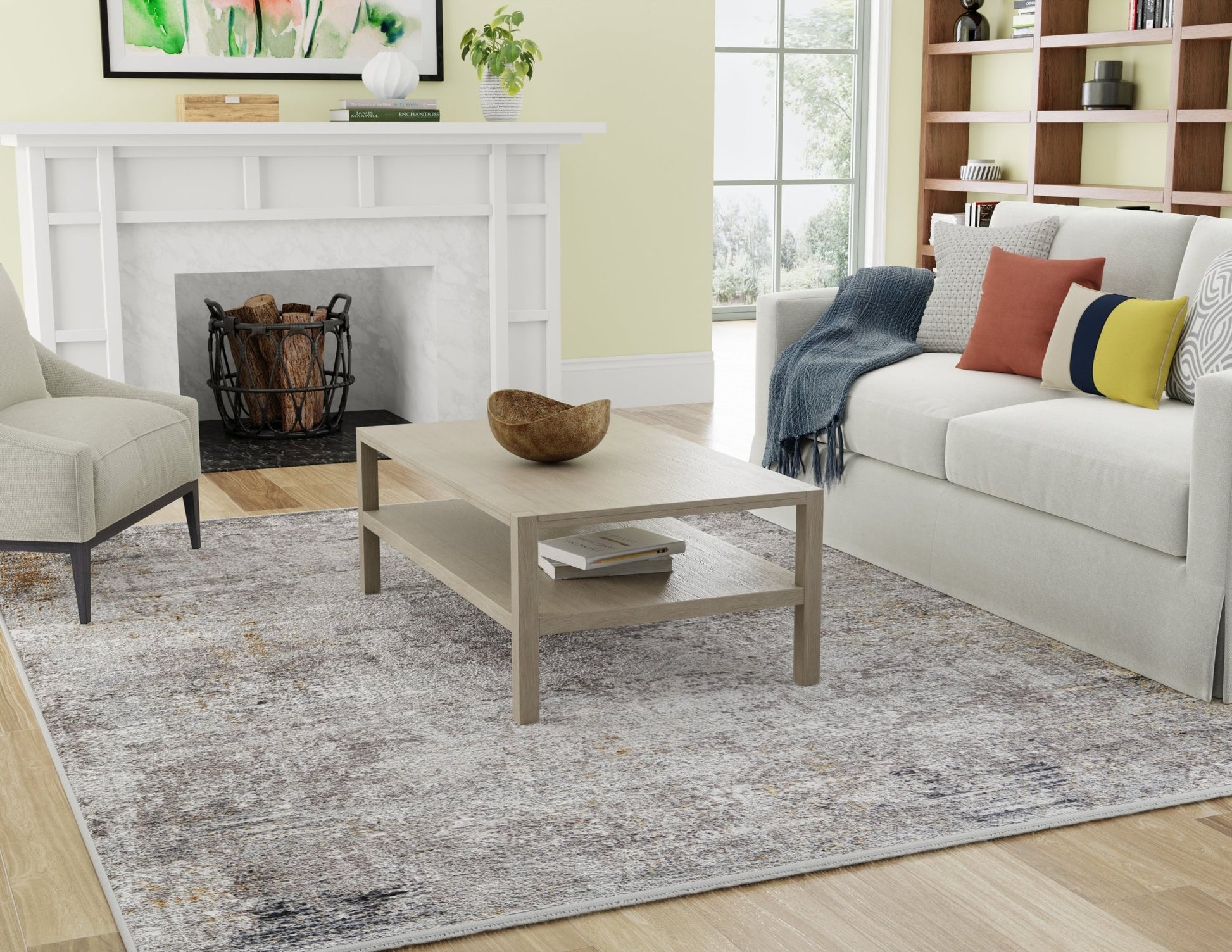 Feizy Cadiz 3892F Light Gray Ivory Modern/Industrial/Luxury & Gla Machine Woven Rug - Rugs - Feizy - Atlanta Designer Rugs