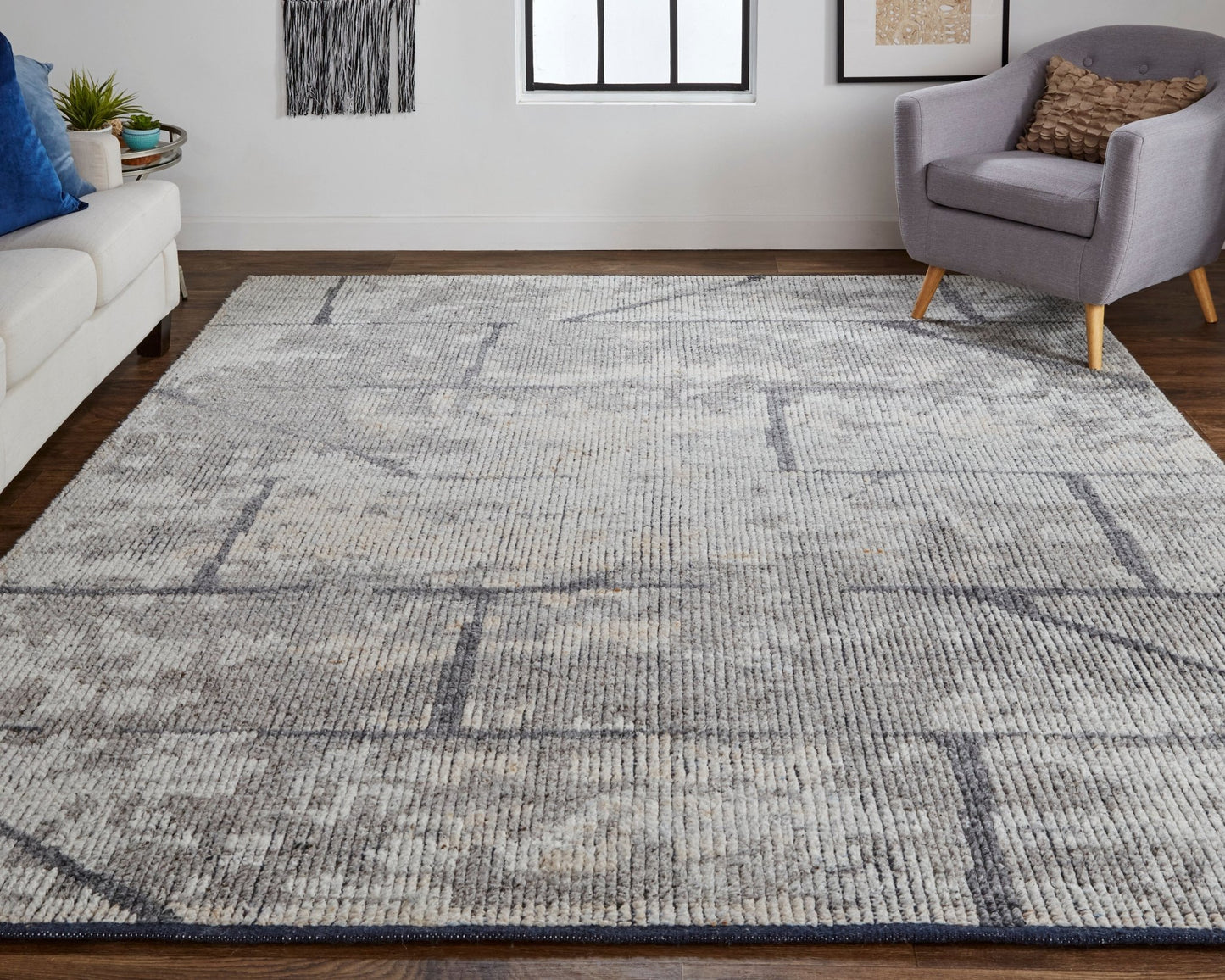 Feizy Alford 6925F Gray Charcoal Modern/Industrial Hand Knotted Rug - Rugs - Feizy - Atlanta Designer Rugs