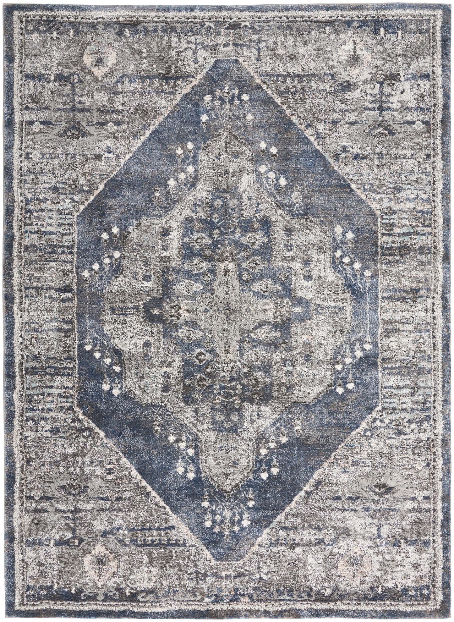 Nourison Home American Manor AMR02 Blue Traditional Power-Loomed Rug