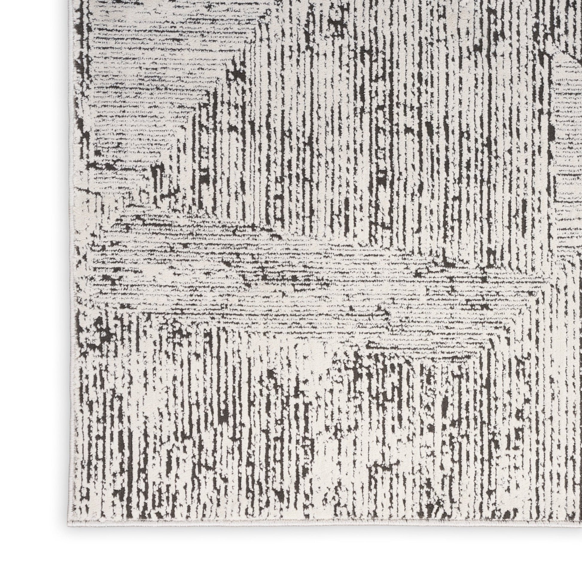 Calvin Klein CK024 Irradiant IRR01 Cream Black Contemporary Machinemade Rug - Rugs - Calvin Klein - Atlanta Designer Rugs