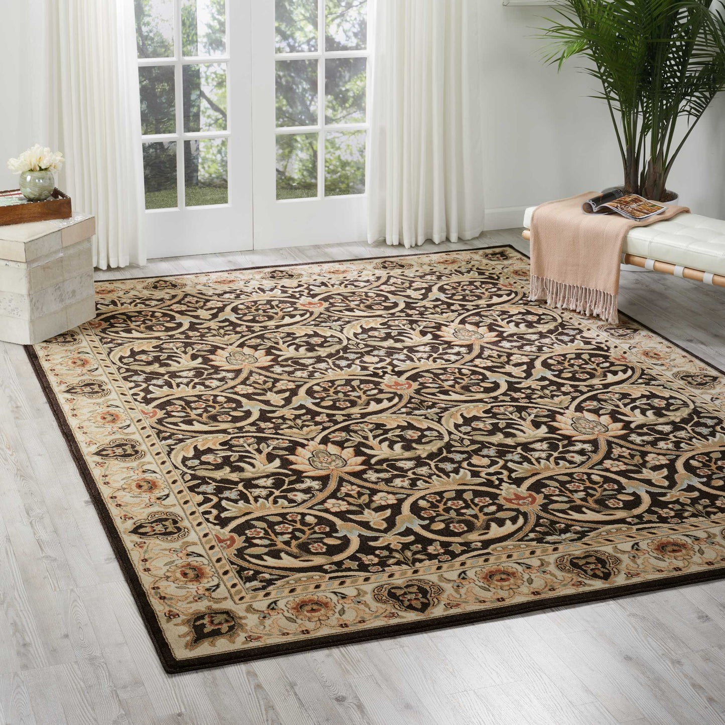 Nourison Home Walden WAL03 Bistre Traditional Power-Loomed Rug